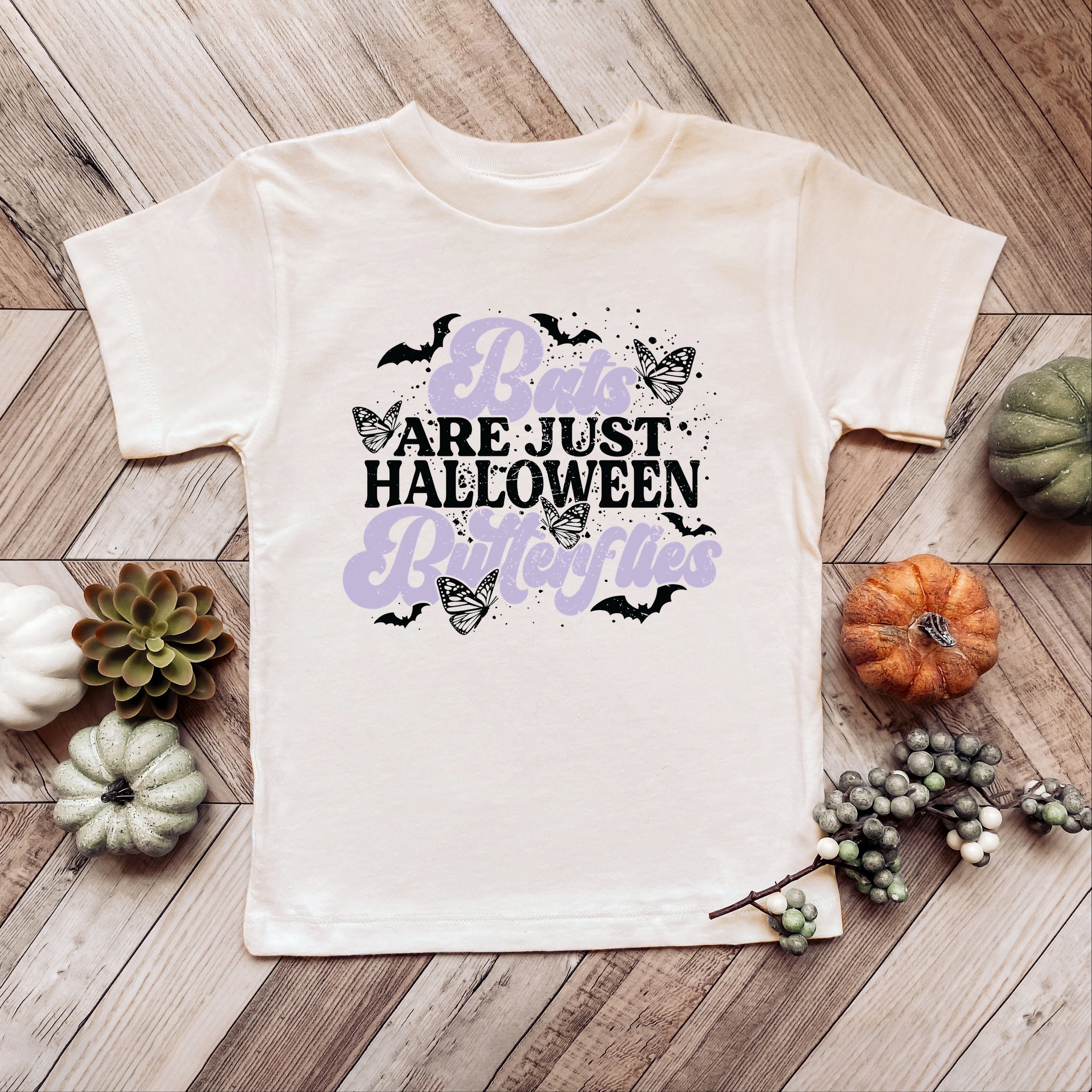 Bats Are Just Halloween Butterflies - Youth Short Sleeve Graphic T-Shirt and Toddler Short Sleeve Graphic T-Shirt