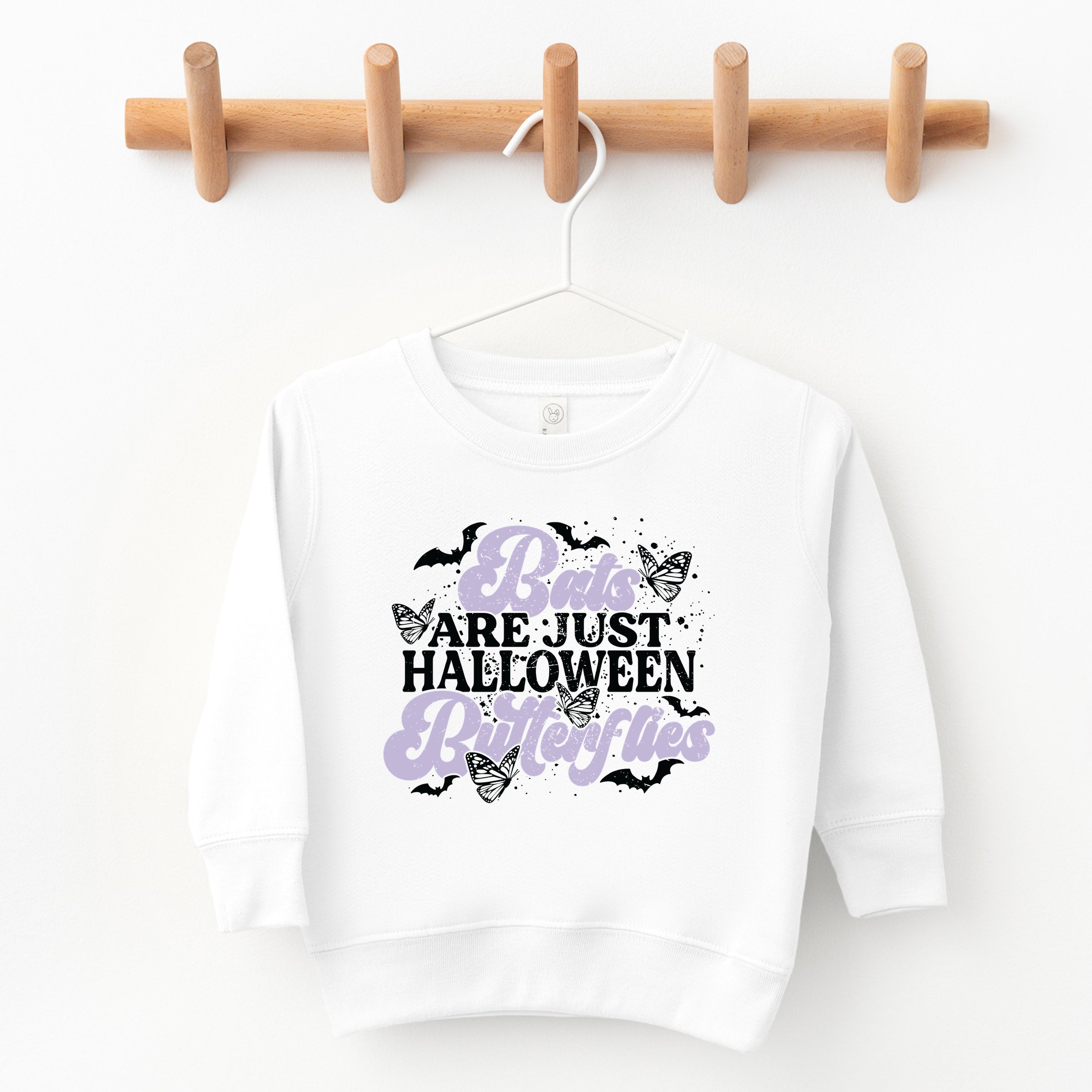 Bats Are Just Halloween Butterflies - Toddler Graphic Sweatshirt
