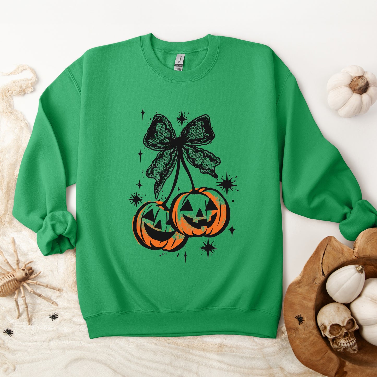 Coquette Pumpkin Cherries - Womens Sweatshirt