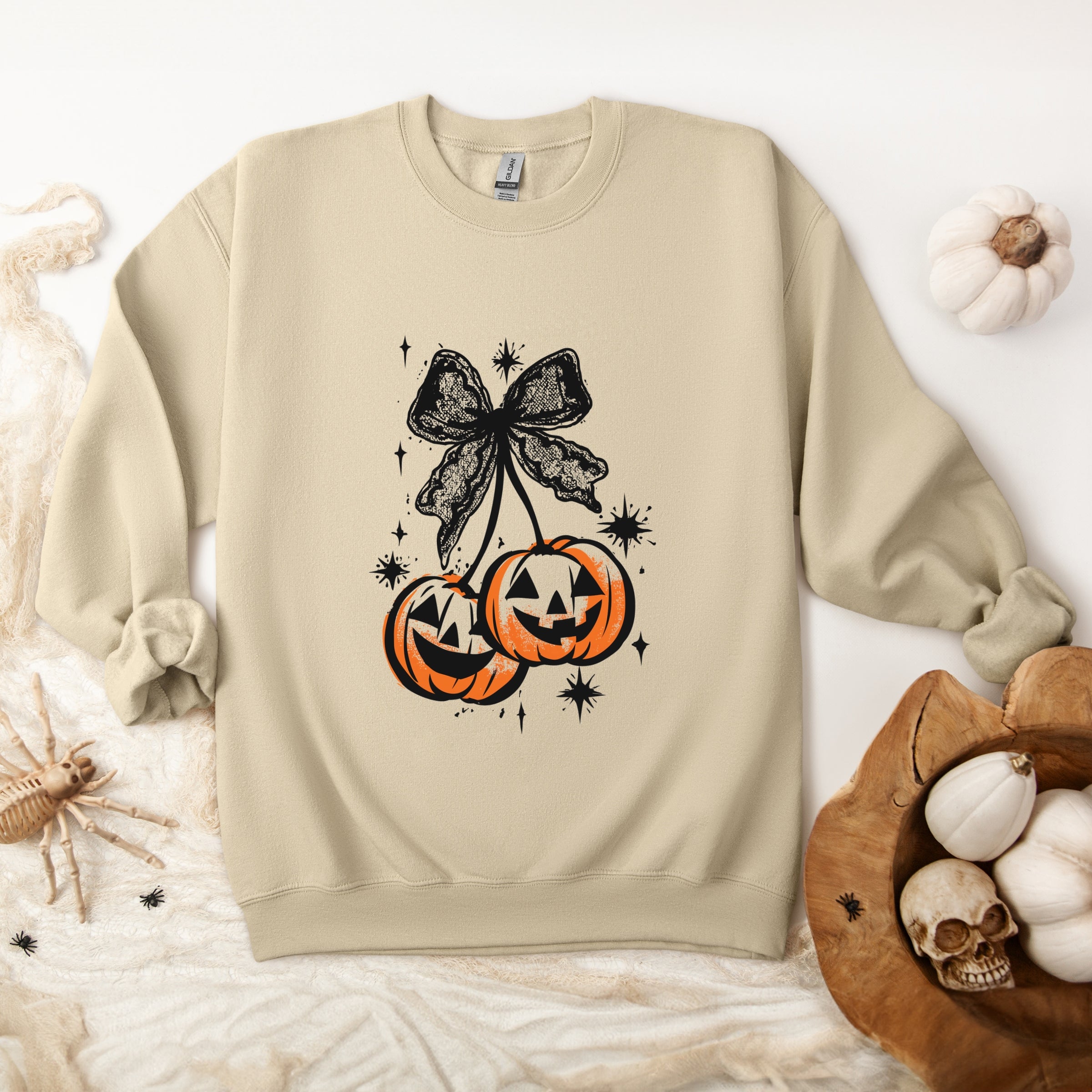 Coquette Pumpkin Cherries - Womens Sweatshirt