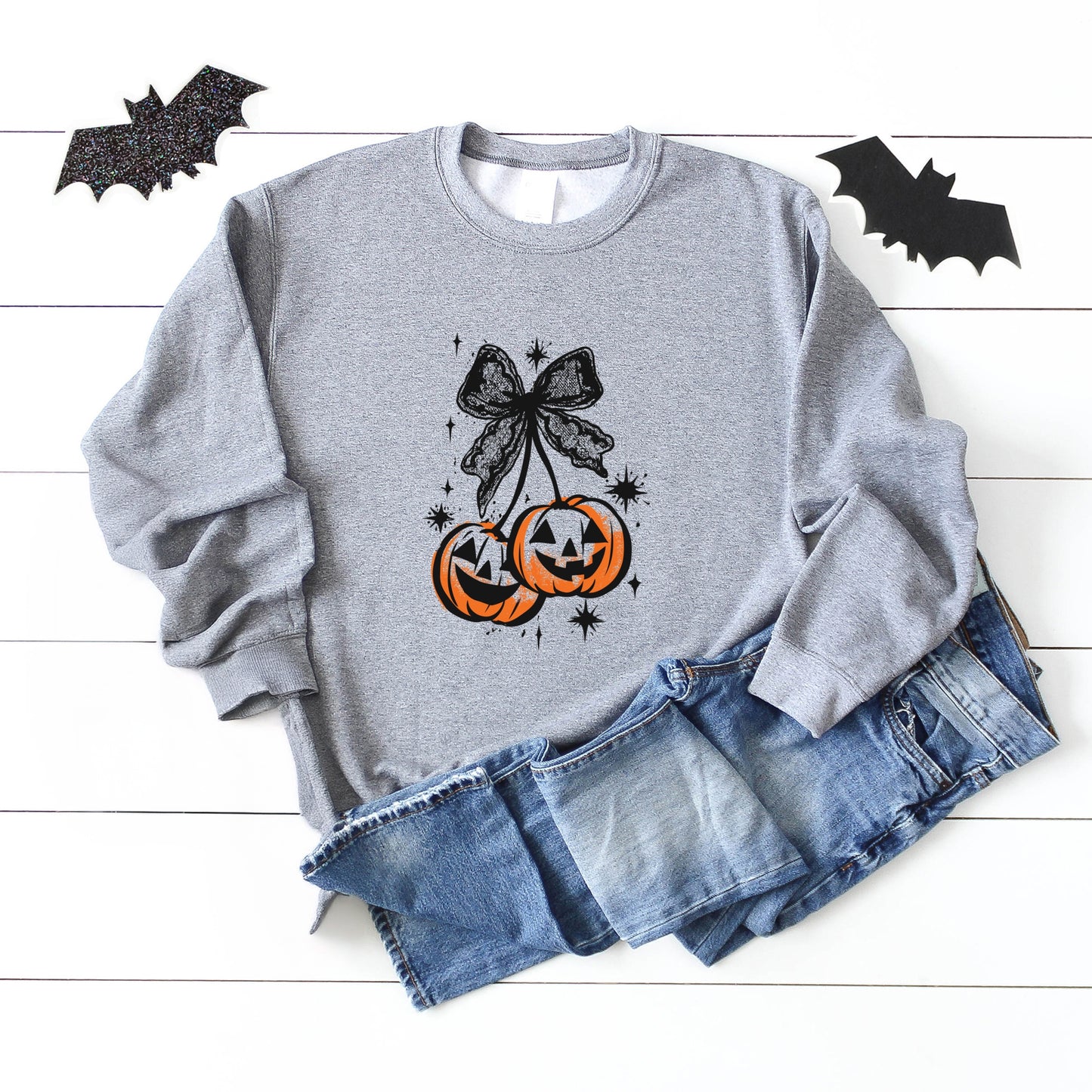 Coquette Pumpkin Cherries - Womens Sweatshirt