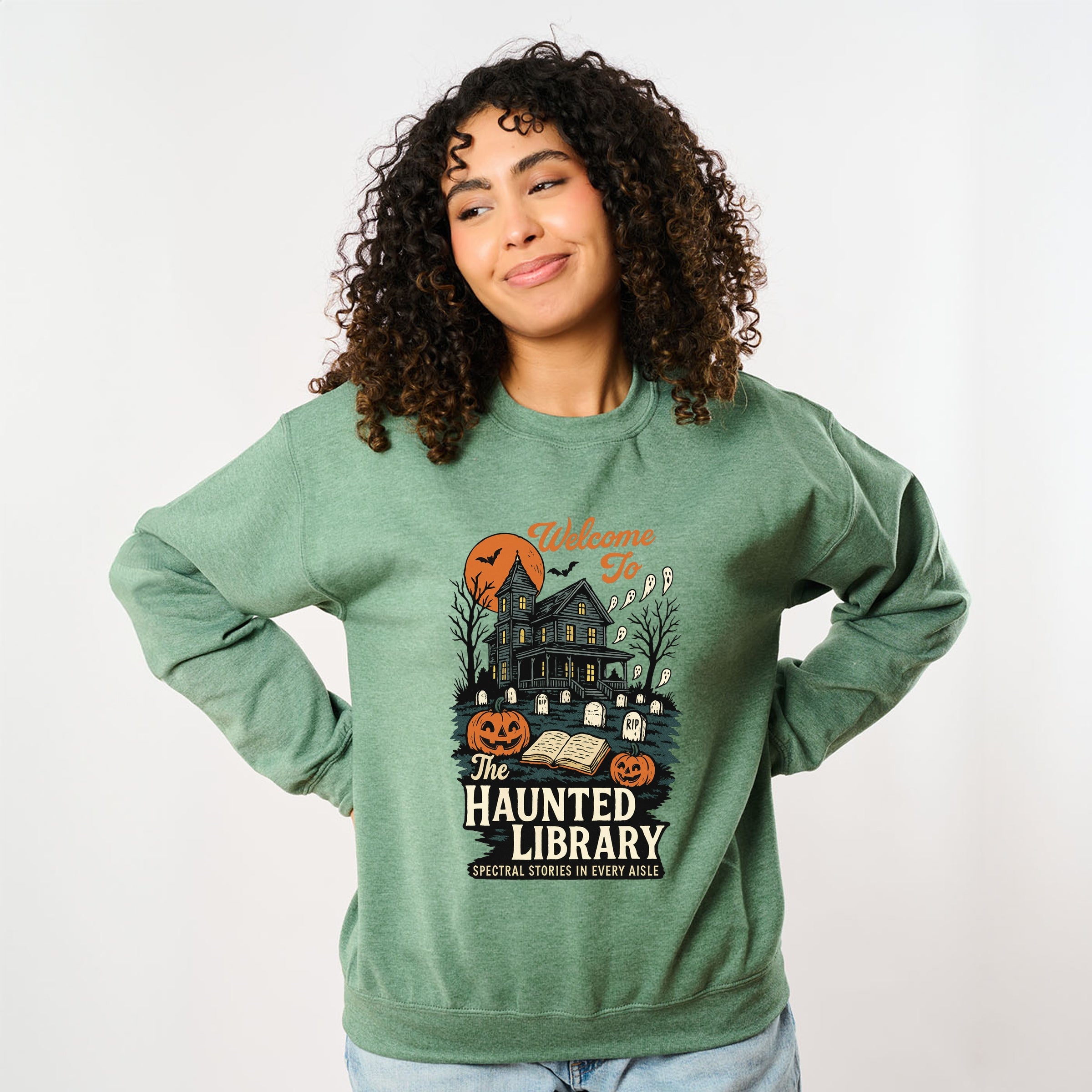 The Haunted Library - Womens Sweatshirt