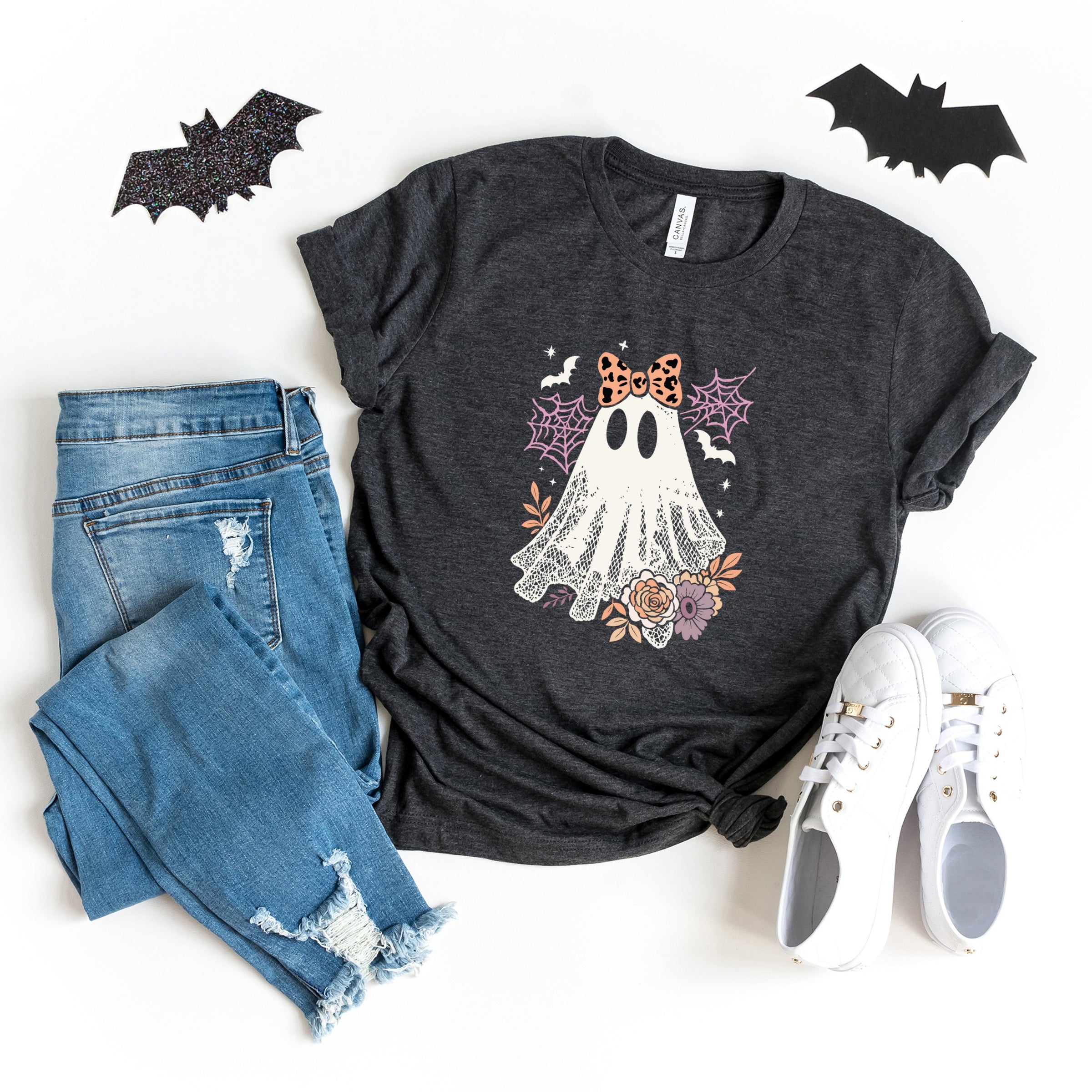 Coquette Ghost Roses - Womens Short Sleeve Tee