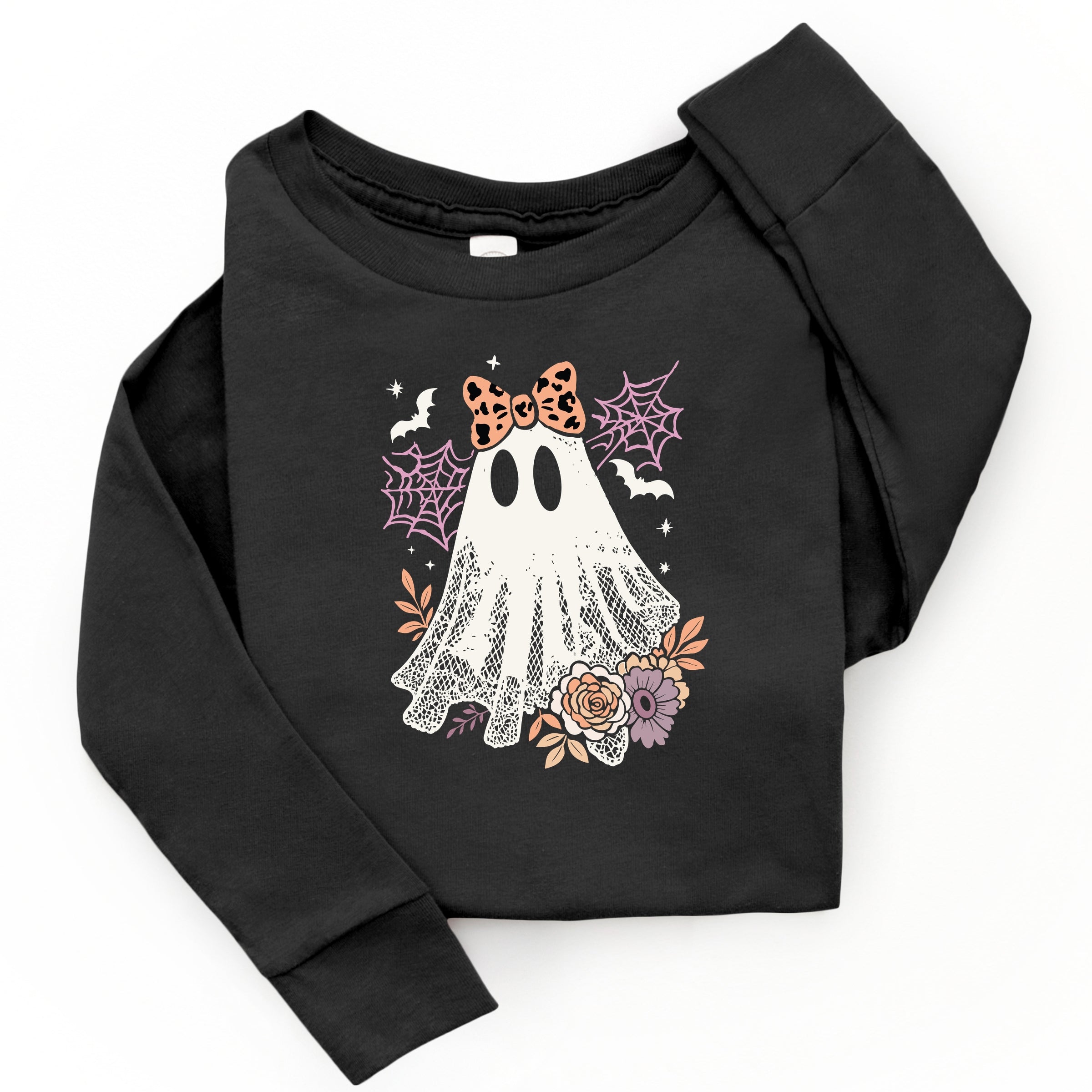 Coquette Ghost Roses - Toddler Long Sleeve Graphic Tee and Youth Long Sleeve Graphic T-Shirt