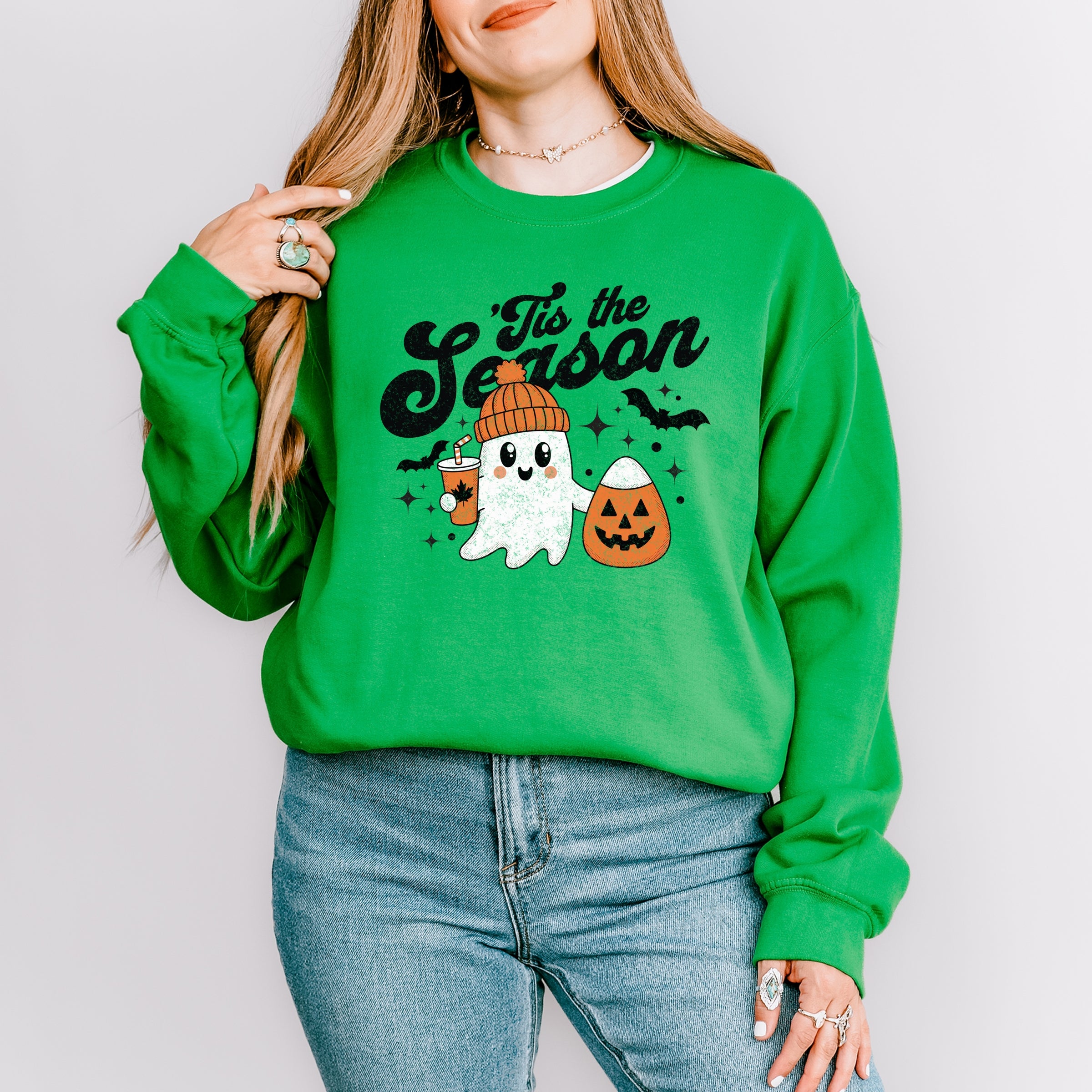 Tis The Season Ghost Retro - Women's Sweatshirt