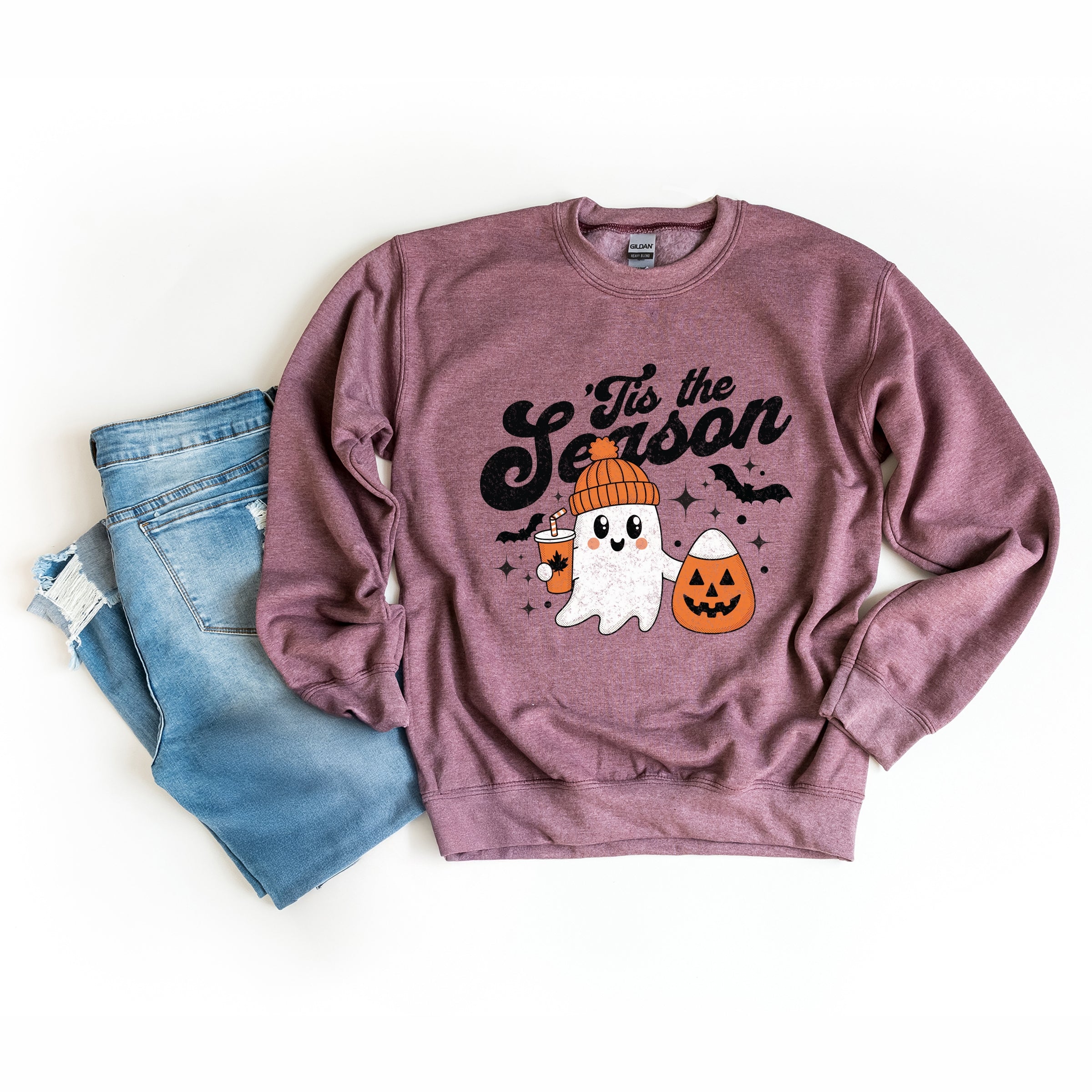 Tis The Season Ghost Retro - Womens Sweatshirt