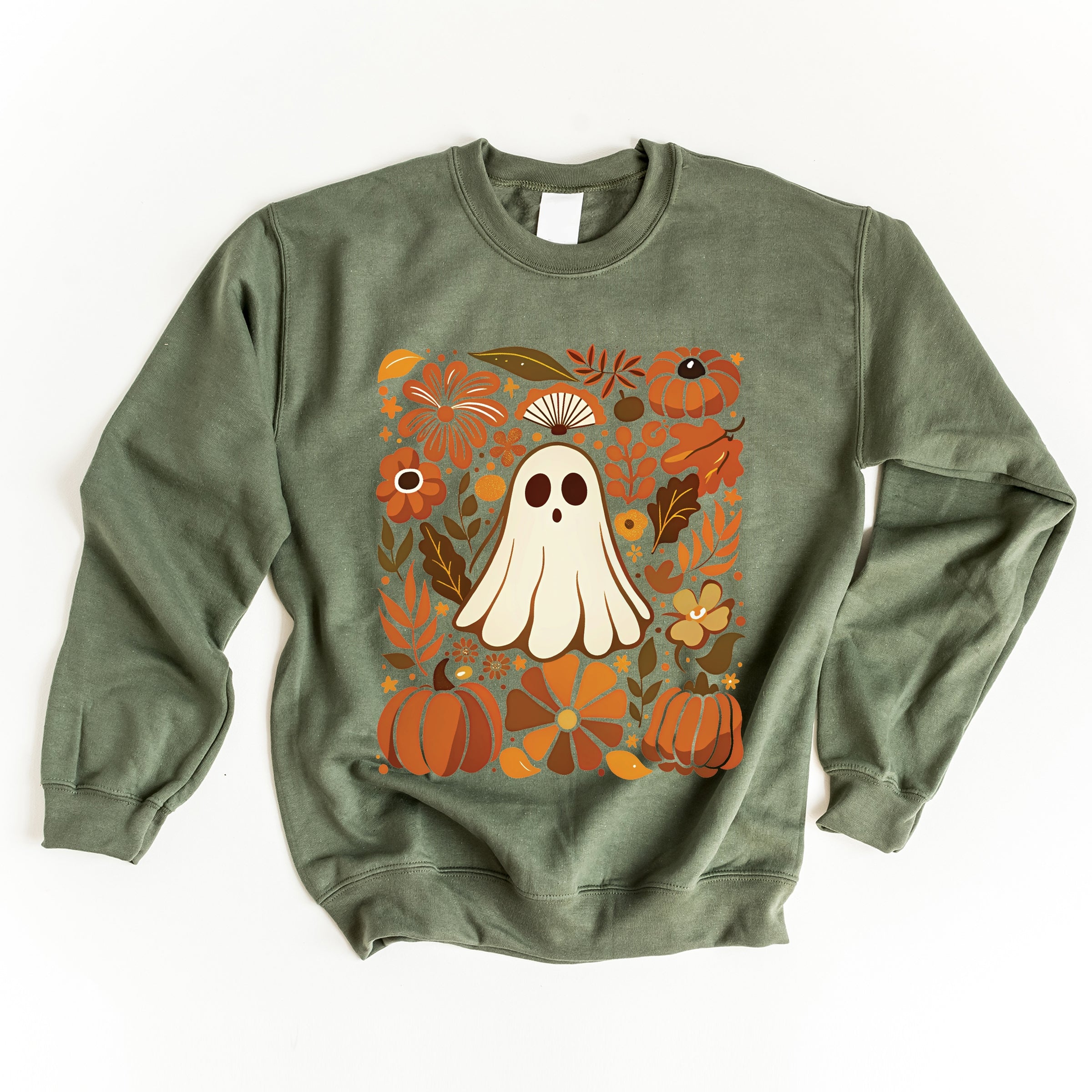 Ghost Floral Collage - Womens Sweatshirt