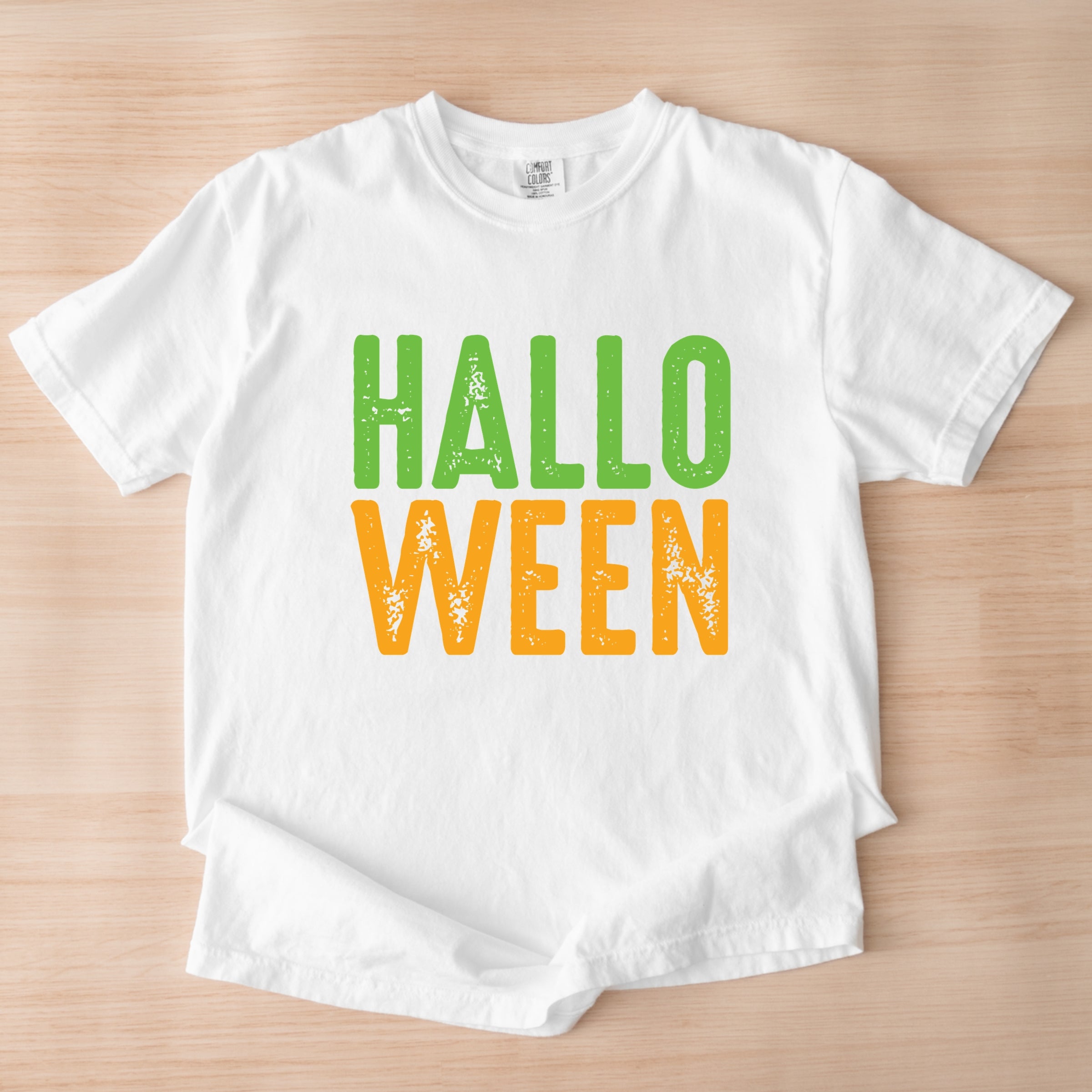 Halloween Bright Distressed - Garment Dyed Tee