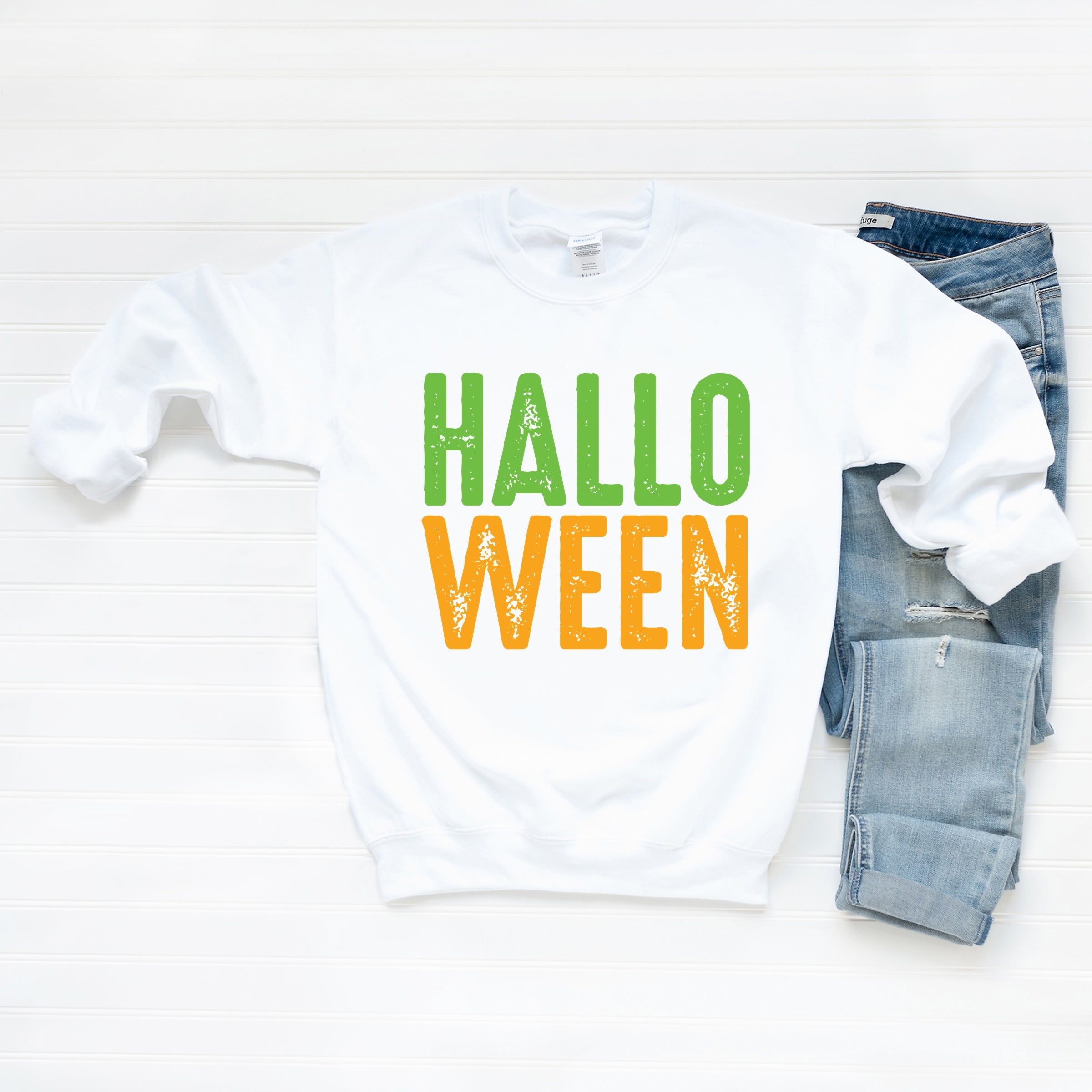 Halloween Bright Distressed - Sweatshirt