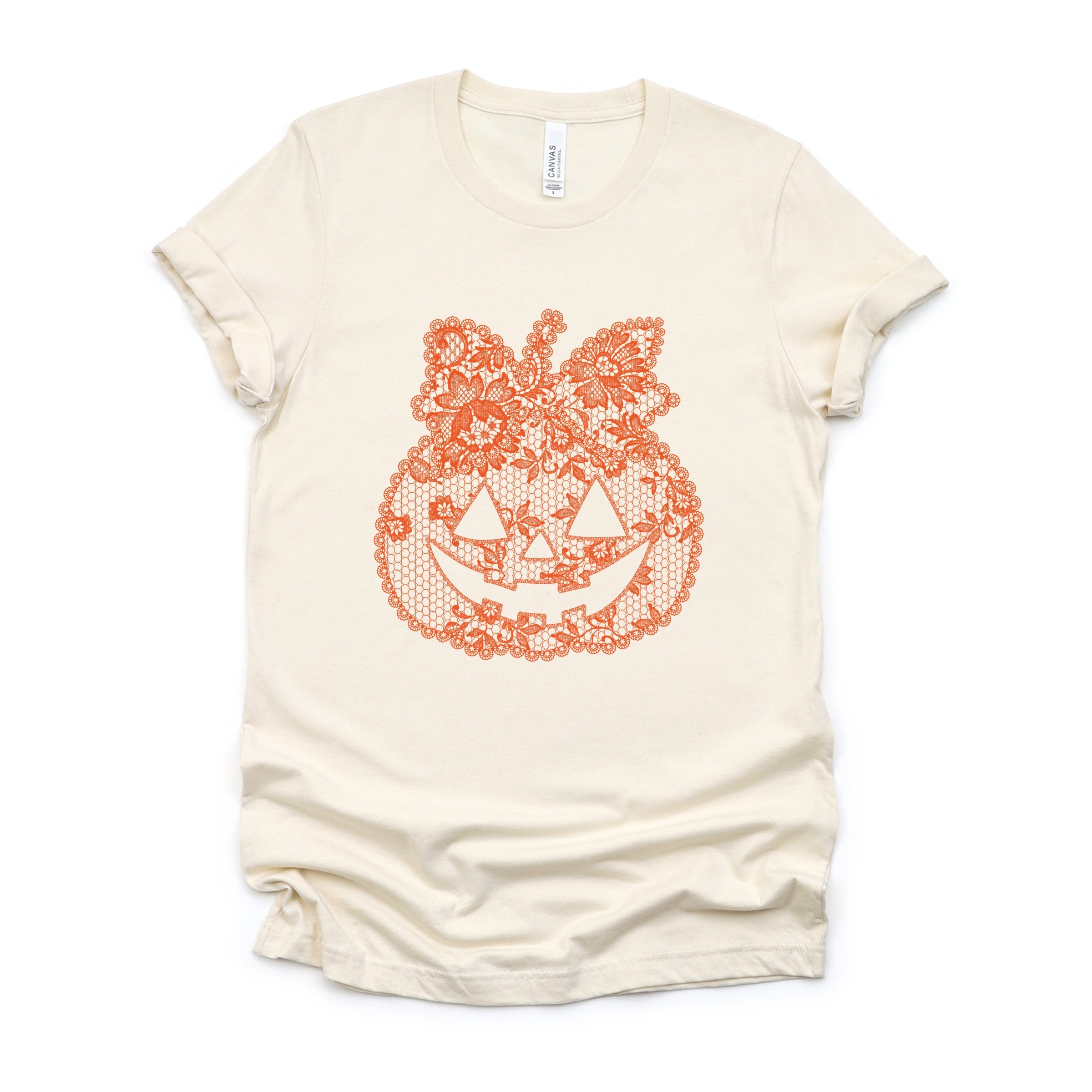 Pumpkin Doily Coquette - Short Sleeve Tee