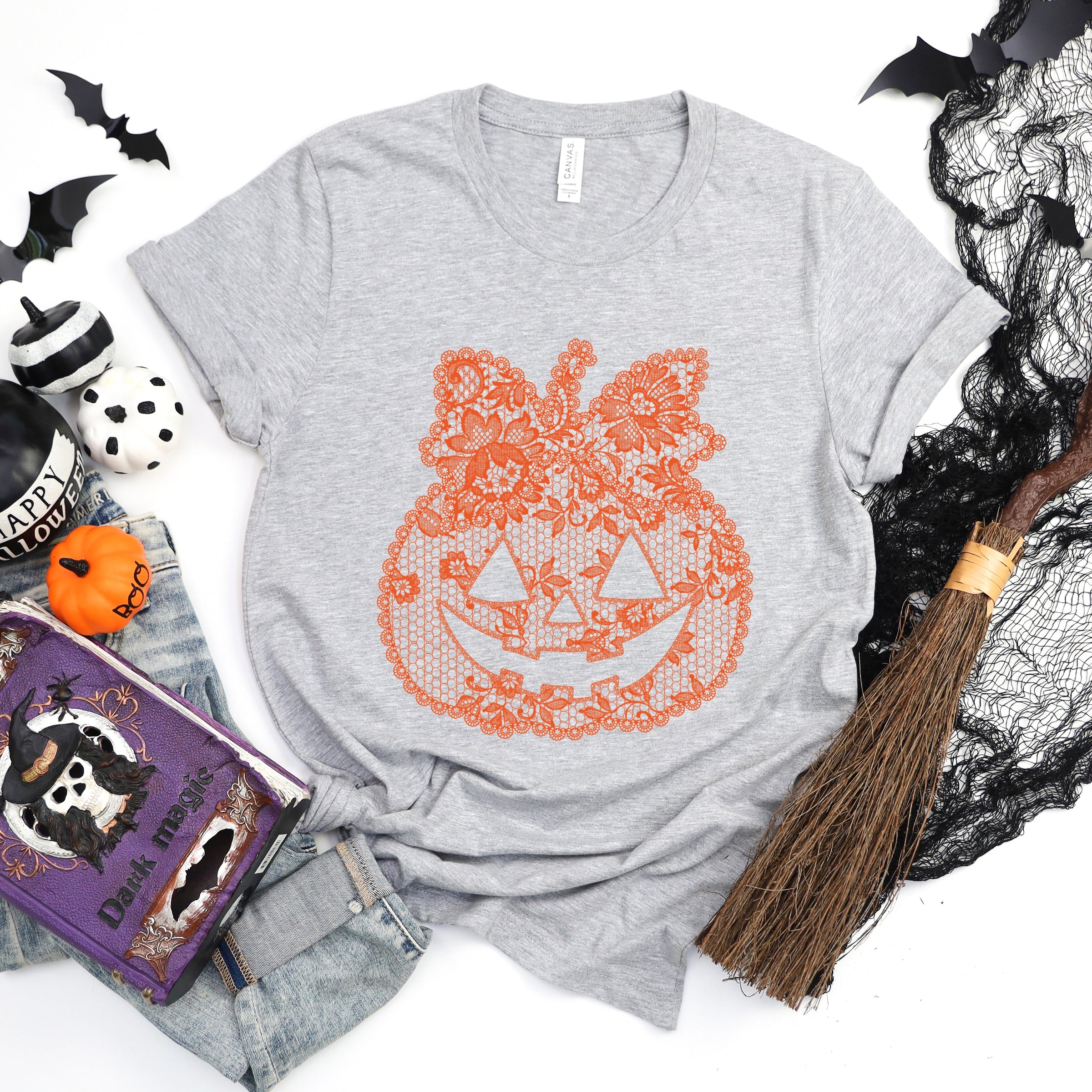 Pumpkin Doily Coquette - Short Sleeve Tee