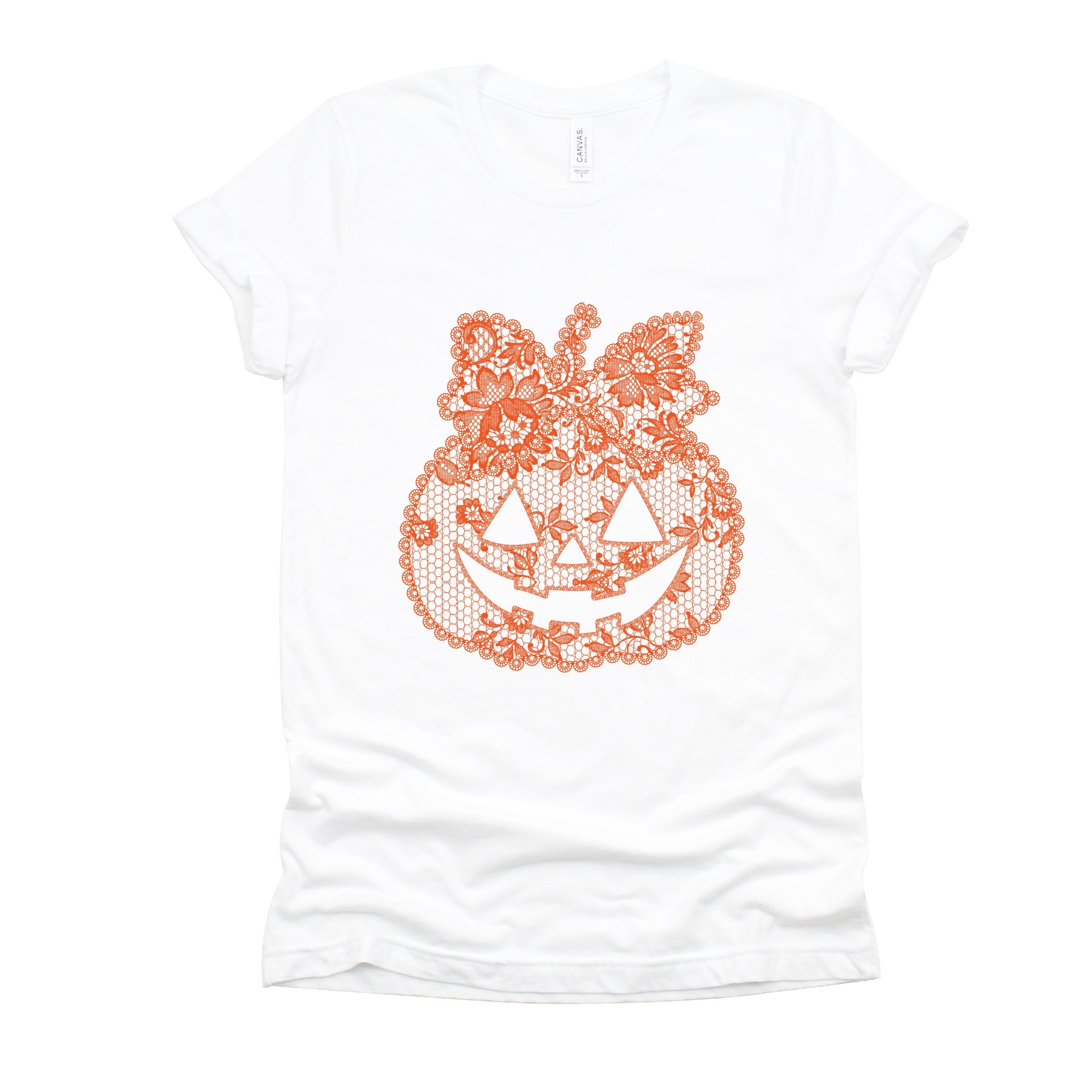 Pumpkin Doily Coquette - Short Sleeve Tee