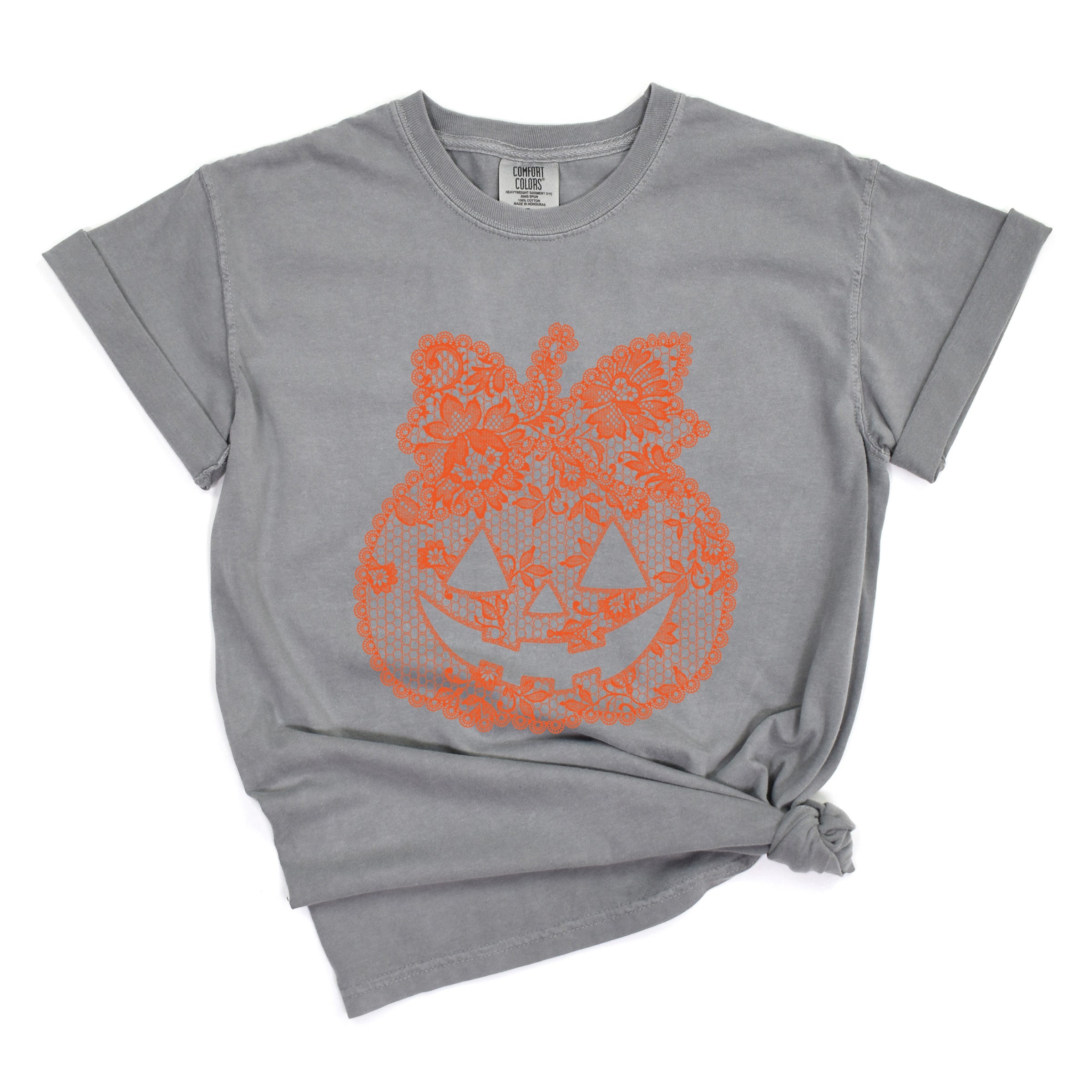 Pumpkin Doily Coquette - Garment Dyed Tee