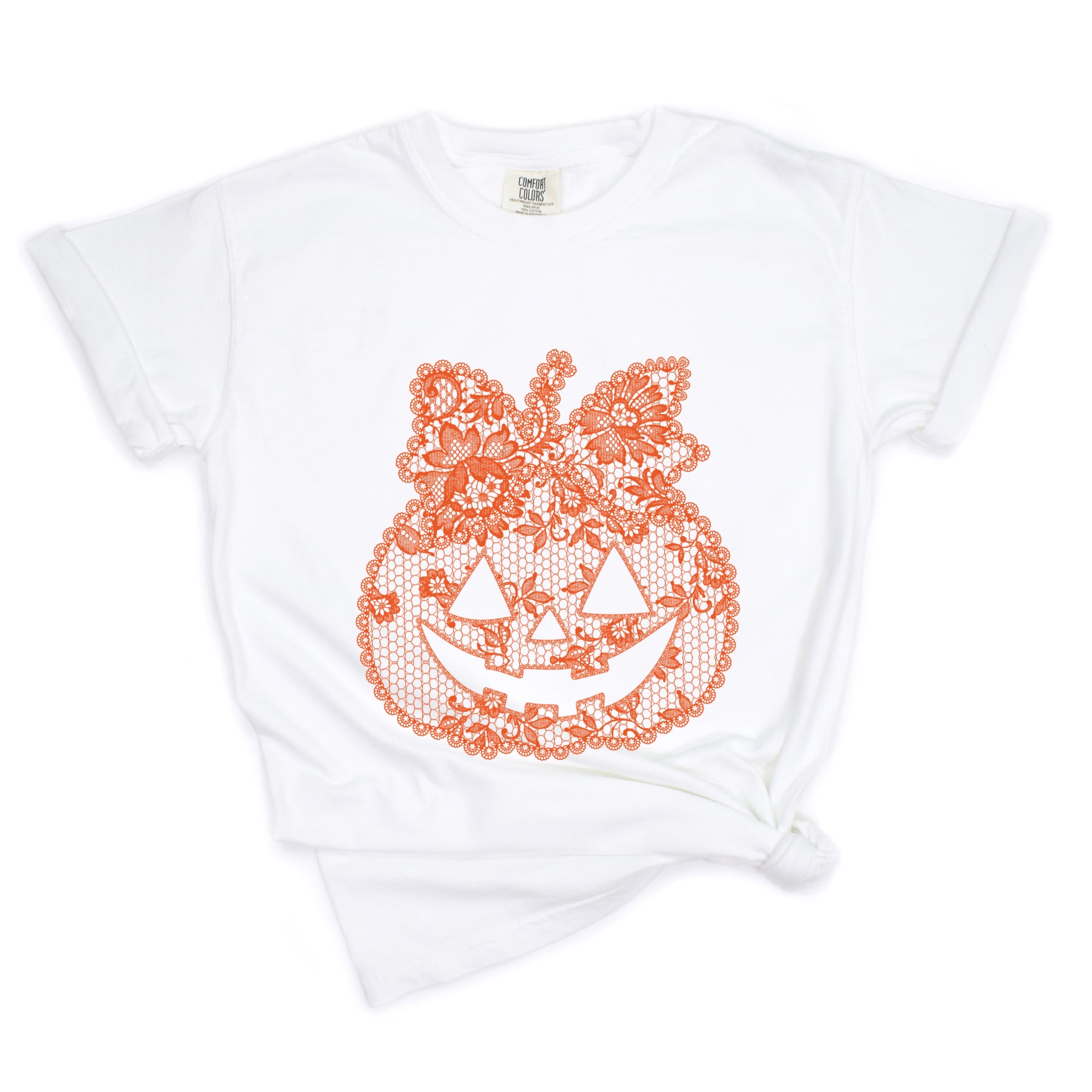 Pumpkin Doily Coquette - Garment Dyed Tee