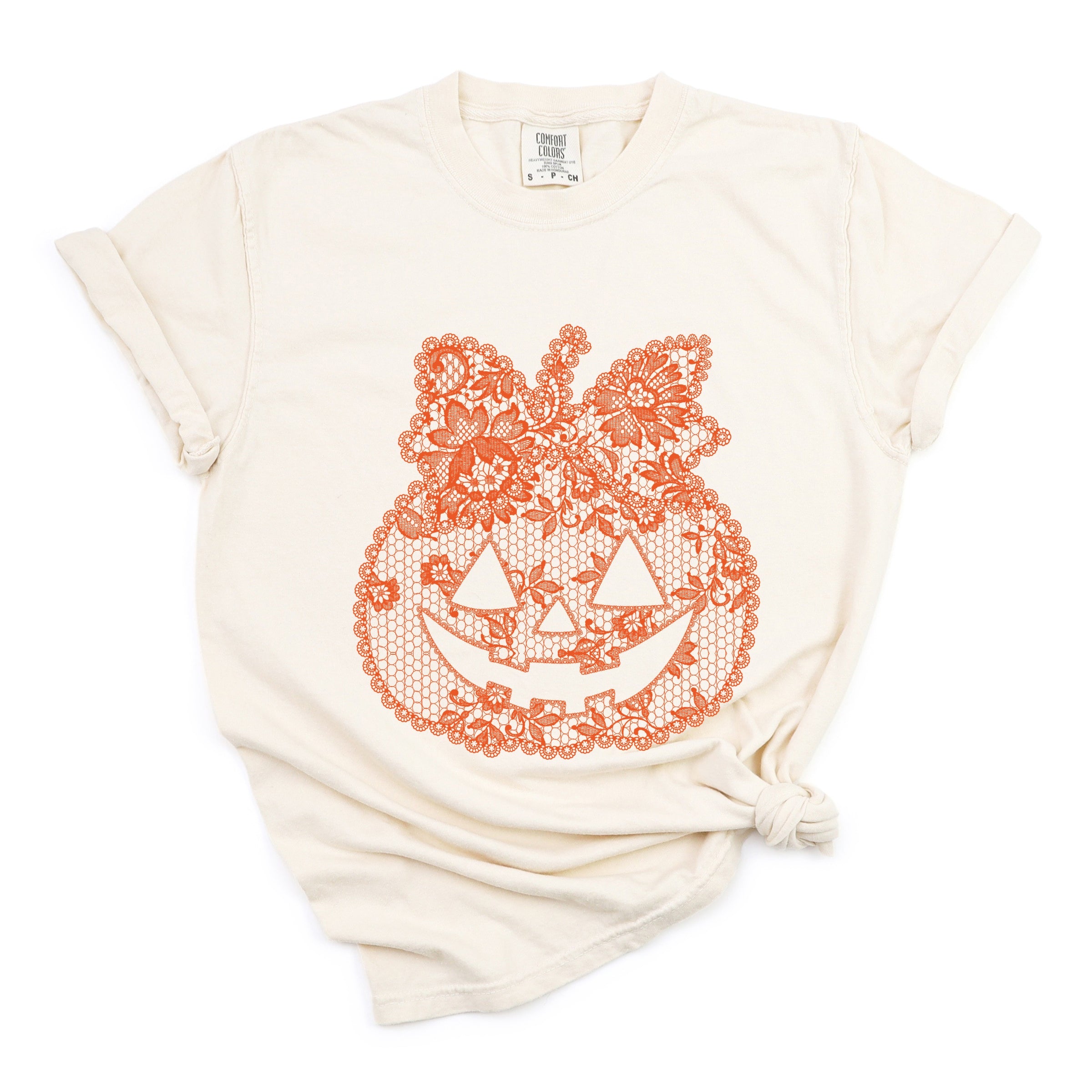 Pumpkin Doily Coquette - Garment Dyed Tee