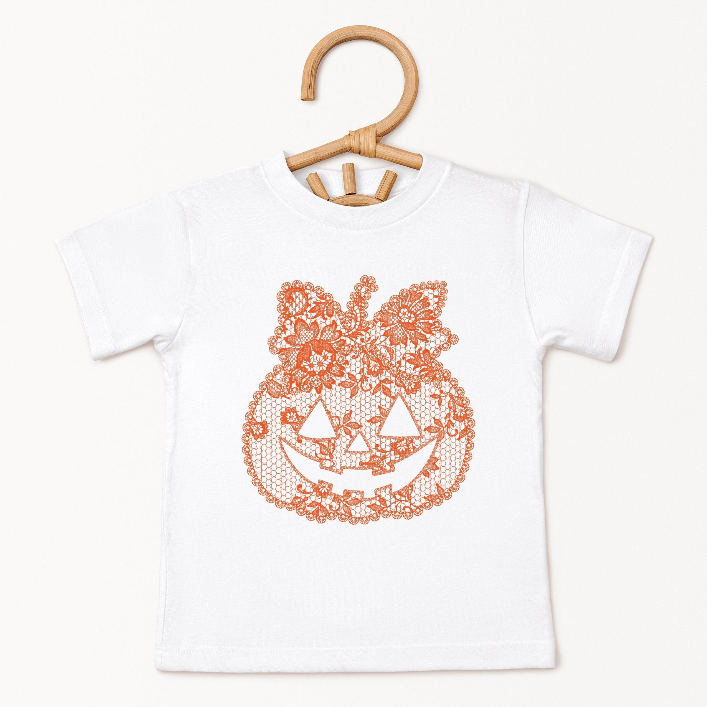 Pumpkin Doily Coquette - Youth Short Sleeve Graphic T-Shirt and Toddler Short Sleeve Graphic T-Shirt