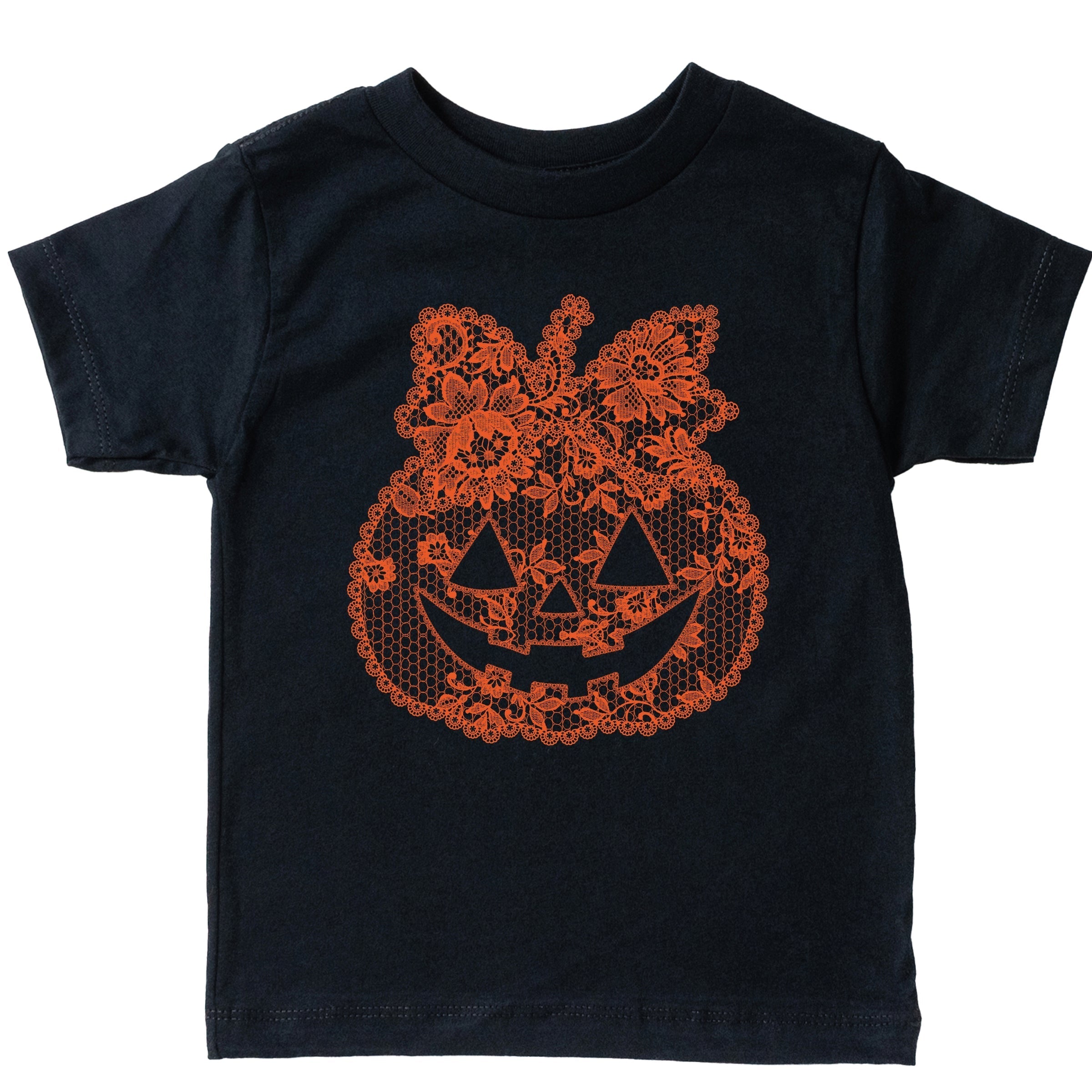 Pumpkin Doily Coquette - Youth Short Sleeve Graphic T-Shirt and Toddler Short Sleeve Graphic T-Shirt