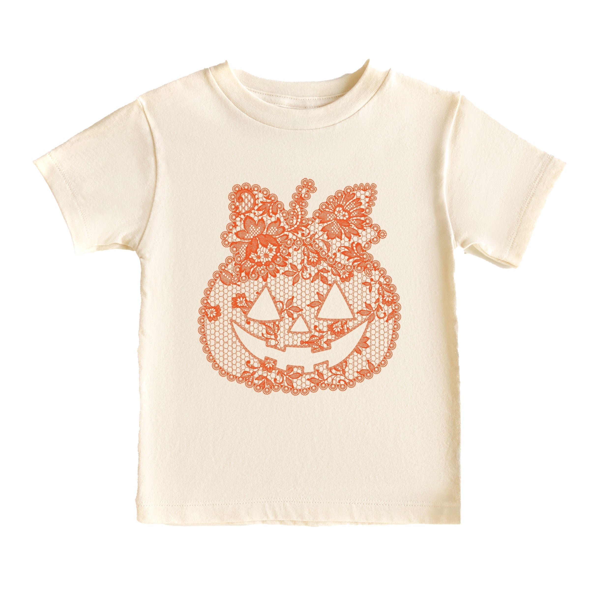 Pumpkin Doily Coquette - Youth Short Sleeve Graphic T-Shirt and Toddler Short Sleeve Graphic T-Shirt