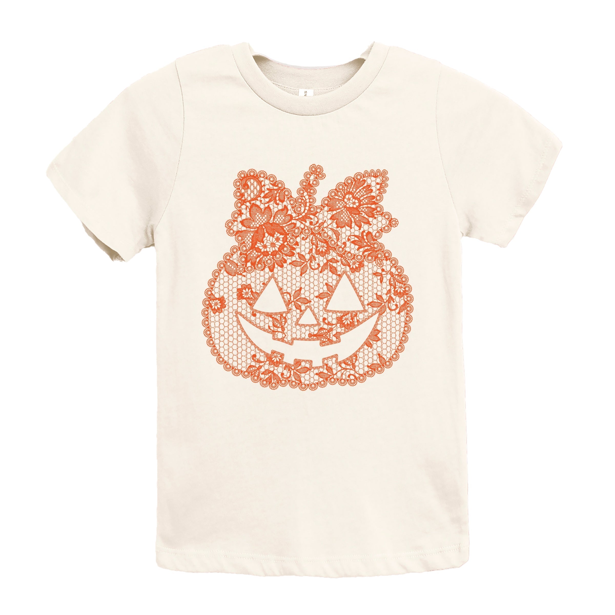Pumpkin Doily Coquette - Youth Short Sleeve Graphic T-Shirt and Toddler Short Sleeve Graphic T-Shirt