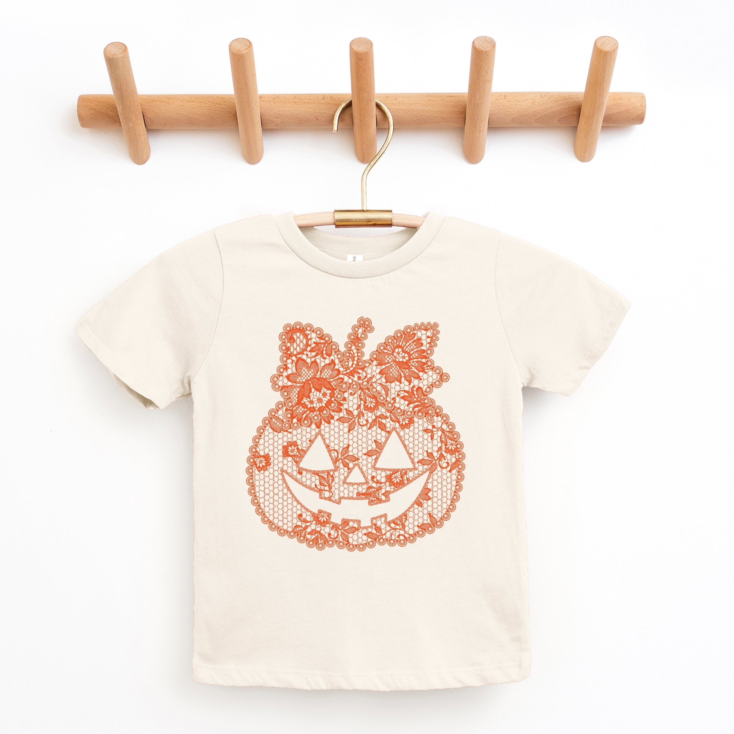 Pumpkin Doily Coquette - Youth Short Sleeve Graphic T-Shirt and Toddler Short Sleeve Graphic T-Shirt