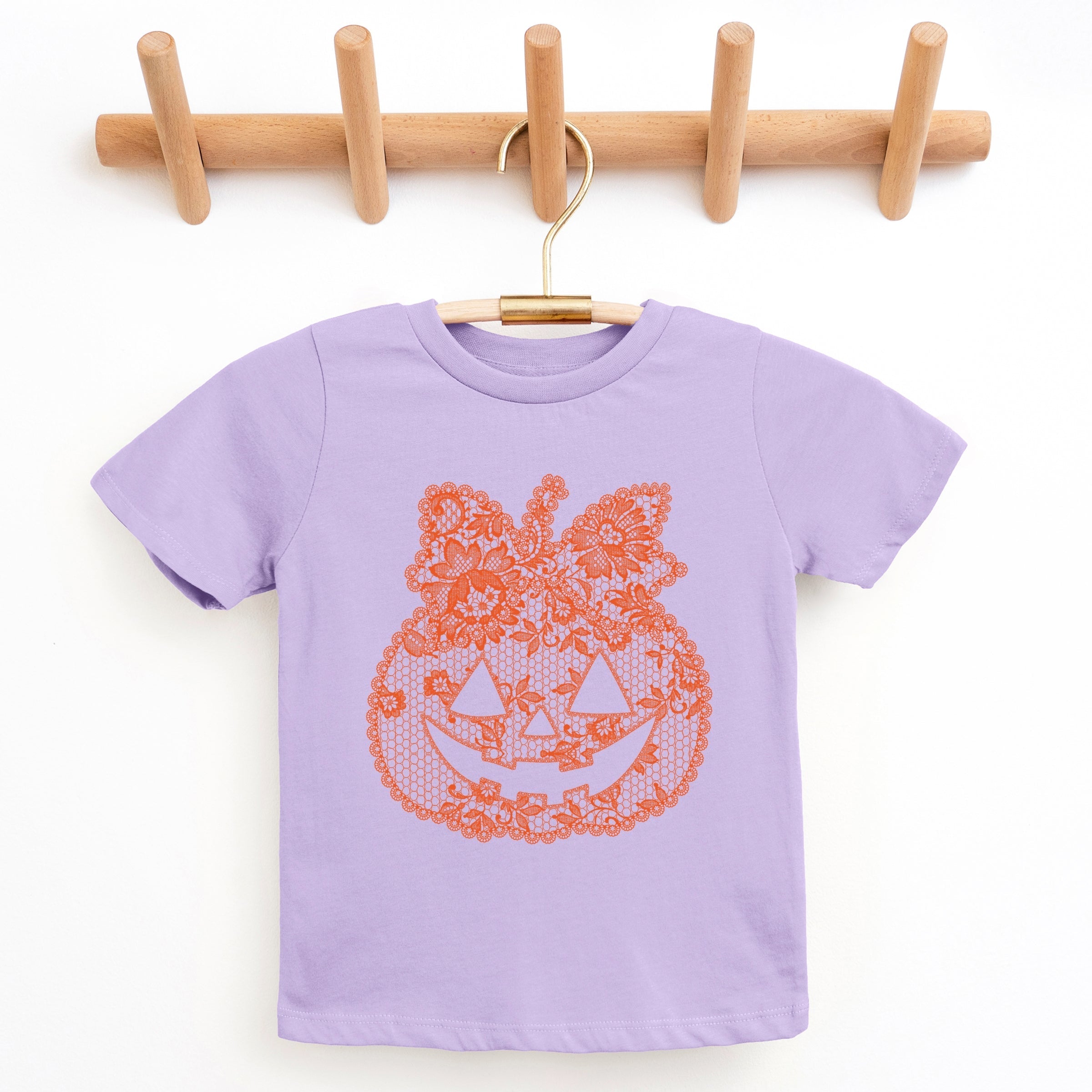 Pumpkin Doily Coquette - Youth Short Sleeve Graphic T-Shirt and Toddler Short Sleeve Graphic T-Shirt
