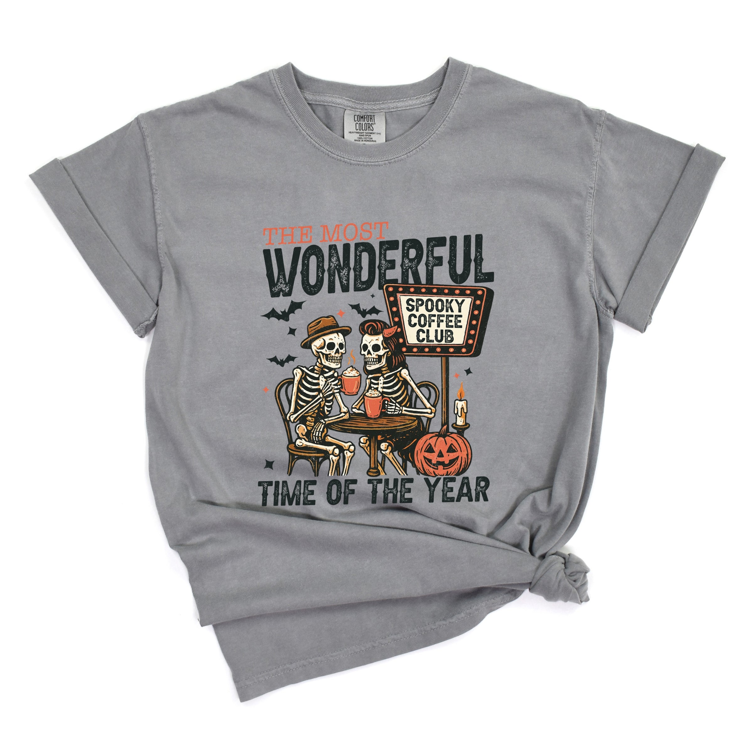 Halloween Wonderful Time of the Year Skeletons - Garment Dyed Tee