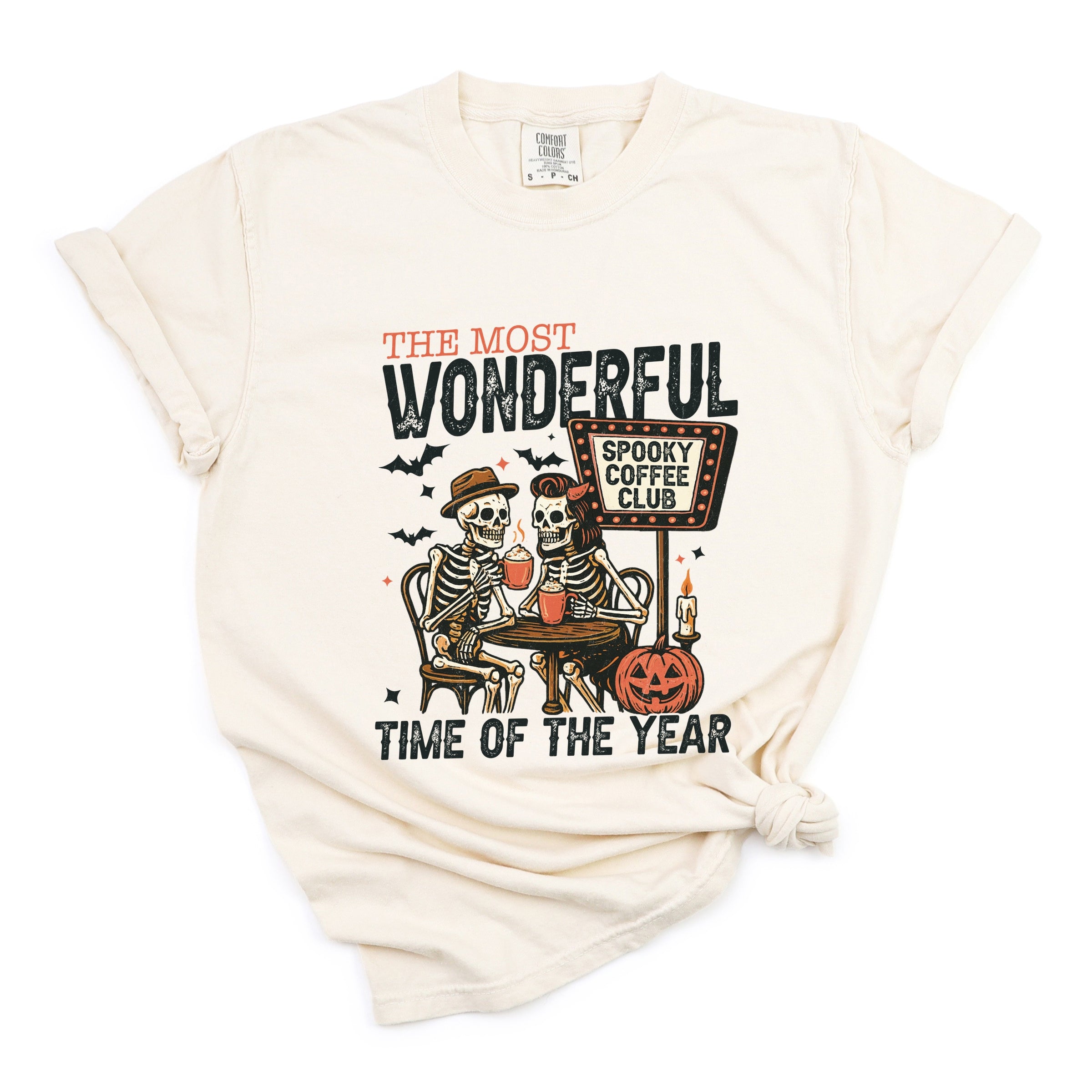 Halloween Wonderful Time of the Year Skeletons - Garment Dyed Tee