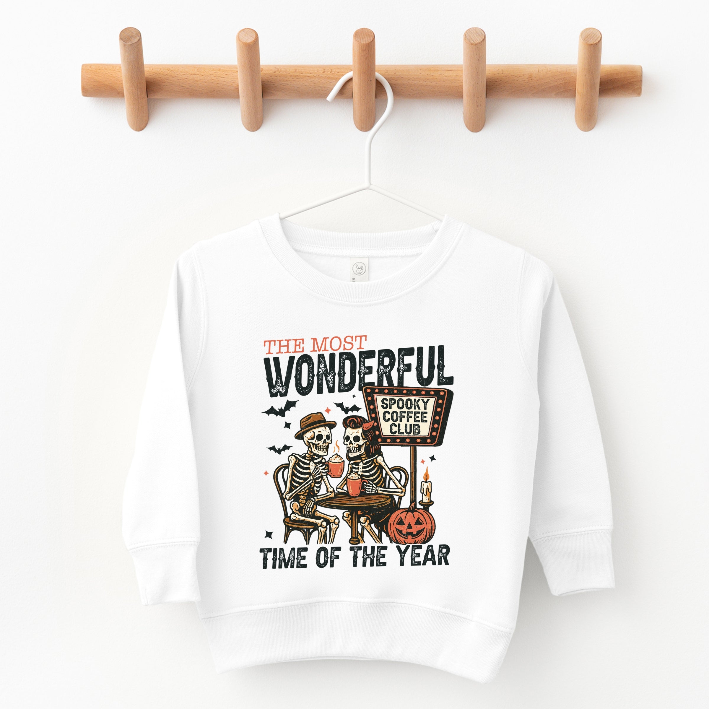 Halloween Wonderful Time of the Year Skeletons - Toddler Graphic Sweatshirt and Youth Graphic Sweatshirt