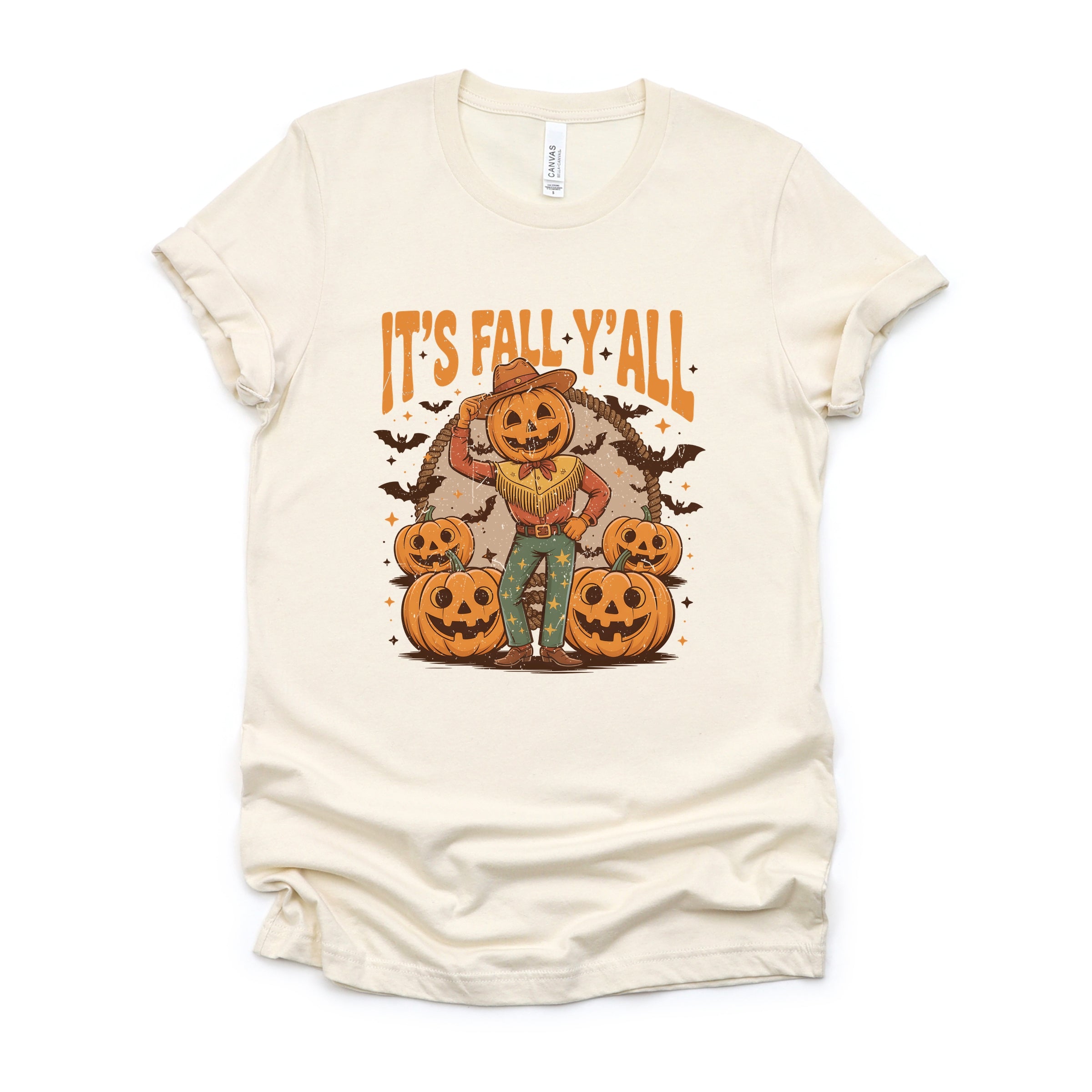 It's Fall Y'all Pumpkin Cowboy - Short Sleeve Tee