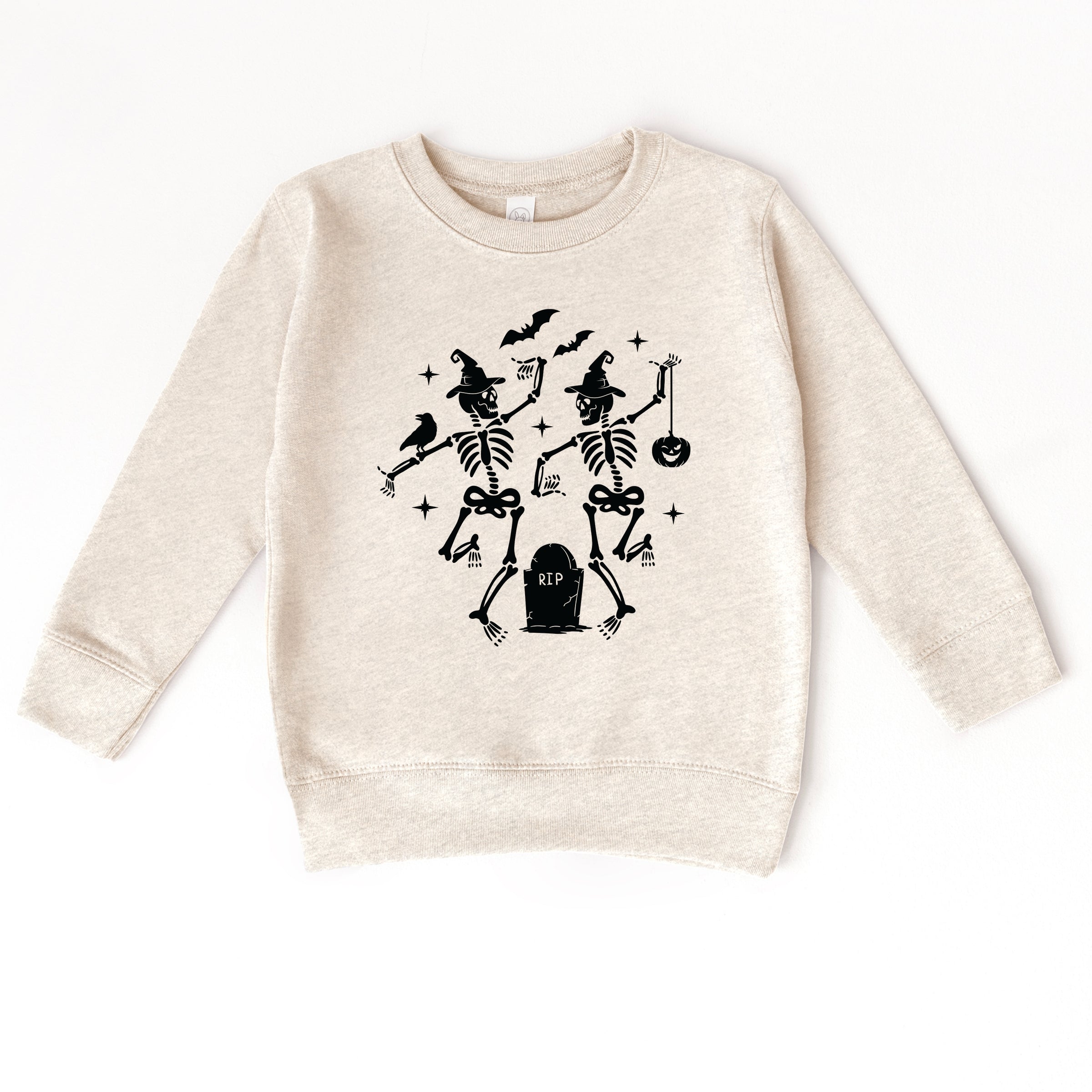 Two Skeletons Dancing Grave - Toddler Graphic Sweatshirt and Youth Graphic Sweatshirt