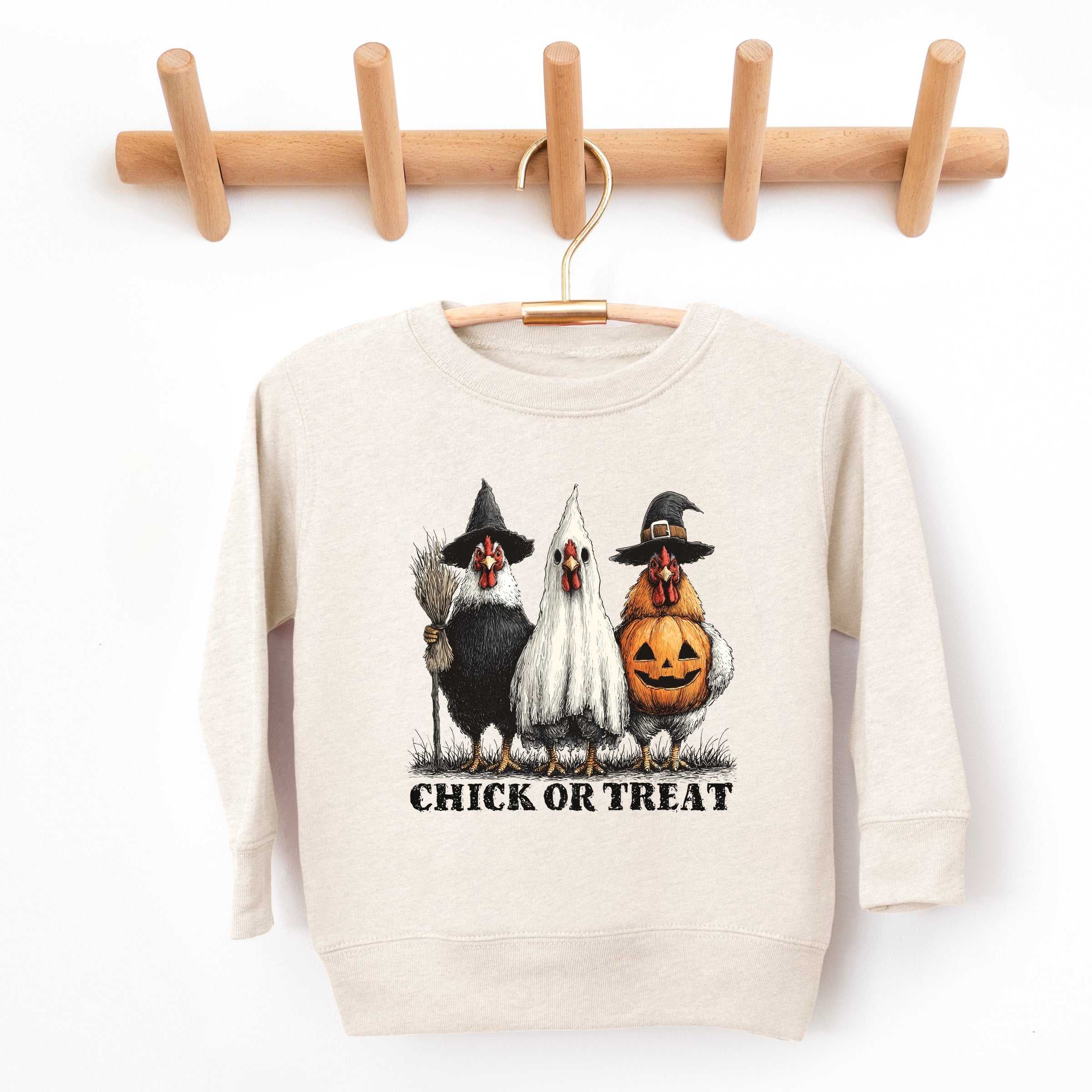 Chick or Treat Halloween Chickens - Toddler Graphic Sweatshirt and Youth Graphic Sweatshirt