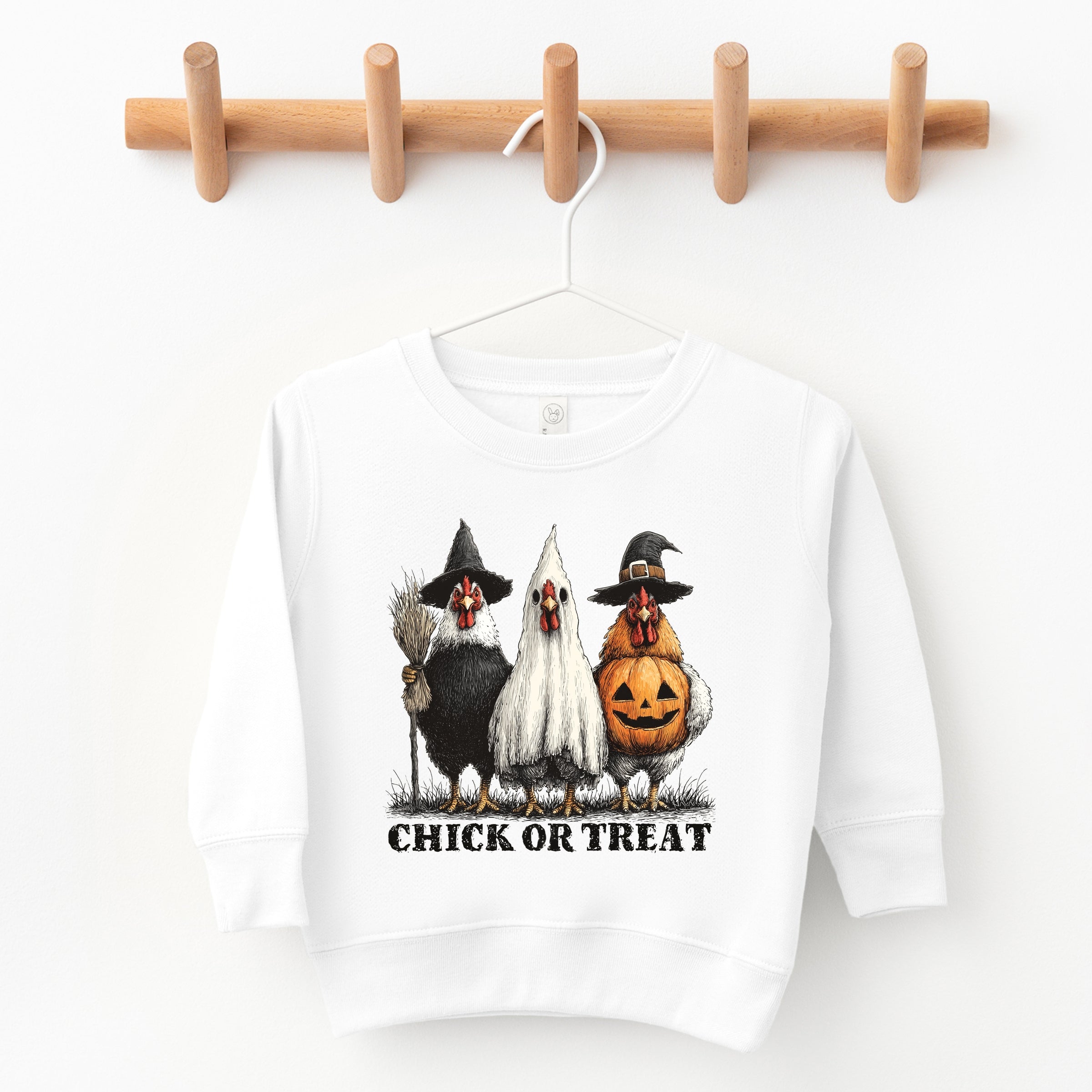 Chick or Treat Halloween Chickens - Toddler Graphic Sweatshirt and Youth Graphic Sweatshirt