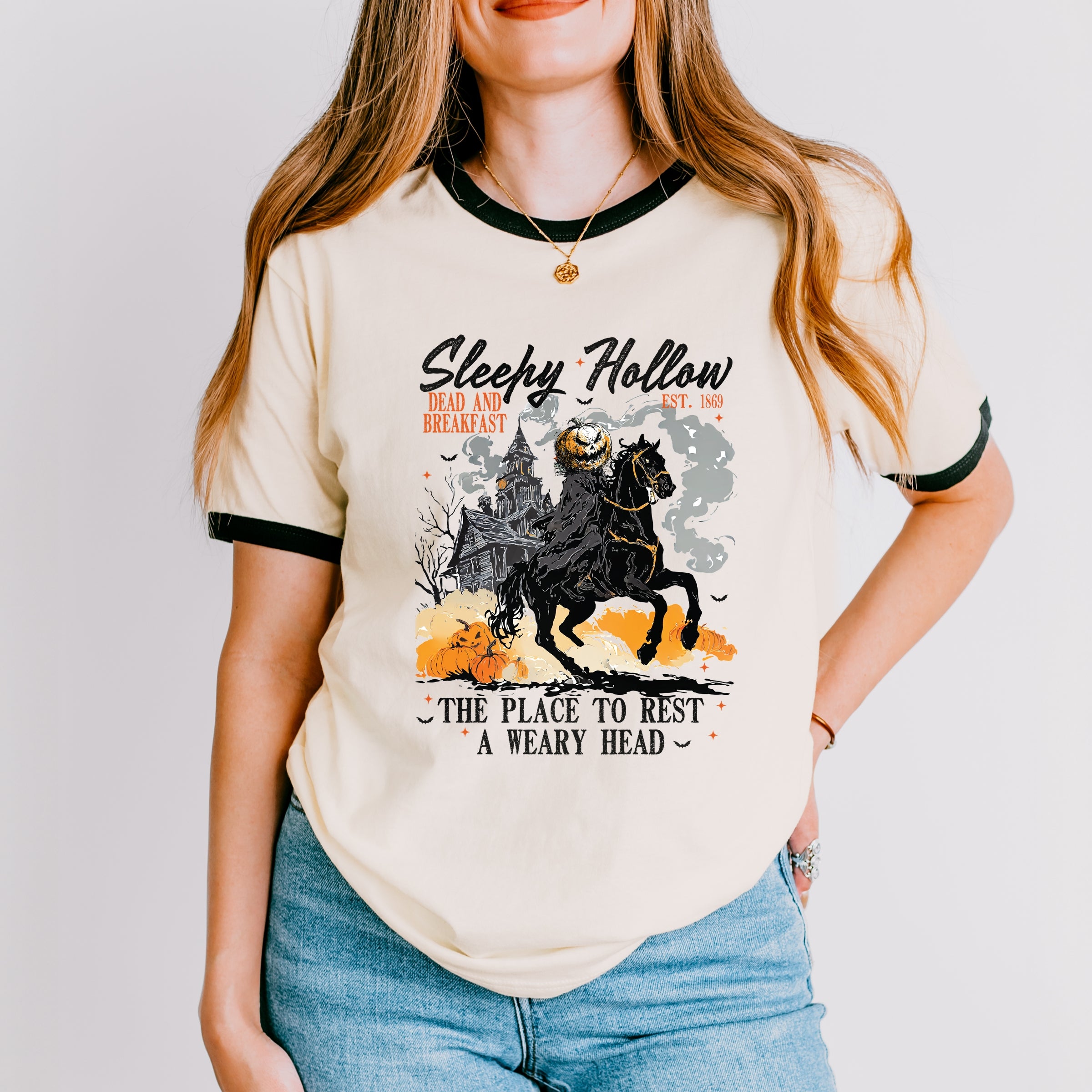 Sleepy Hollow Dead and Breakfast - Ringer Tee