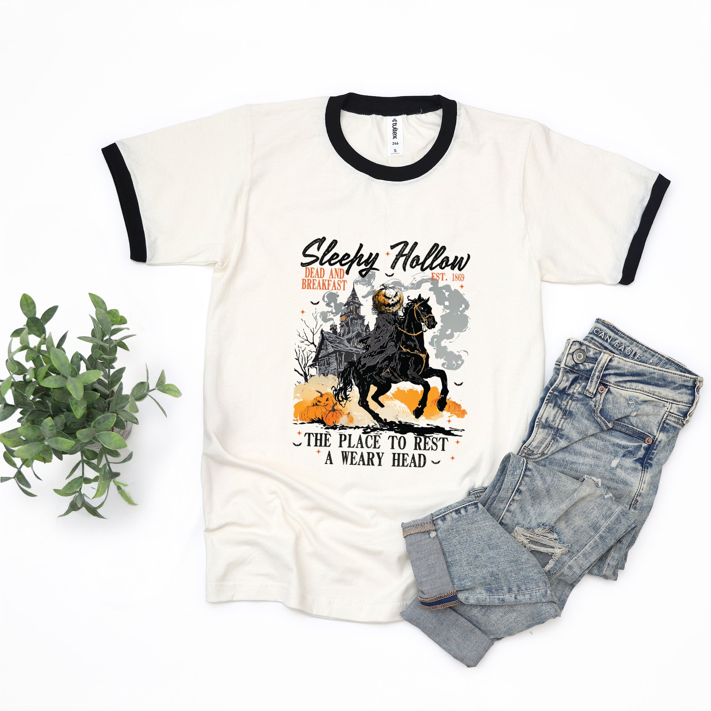 Sleepy Hollow Dead and Breakfast - Ringer Tee