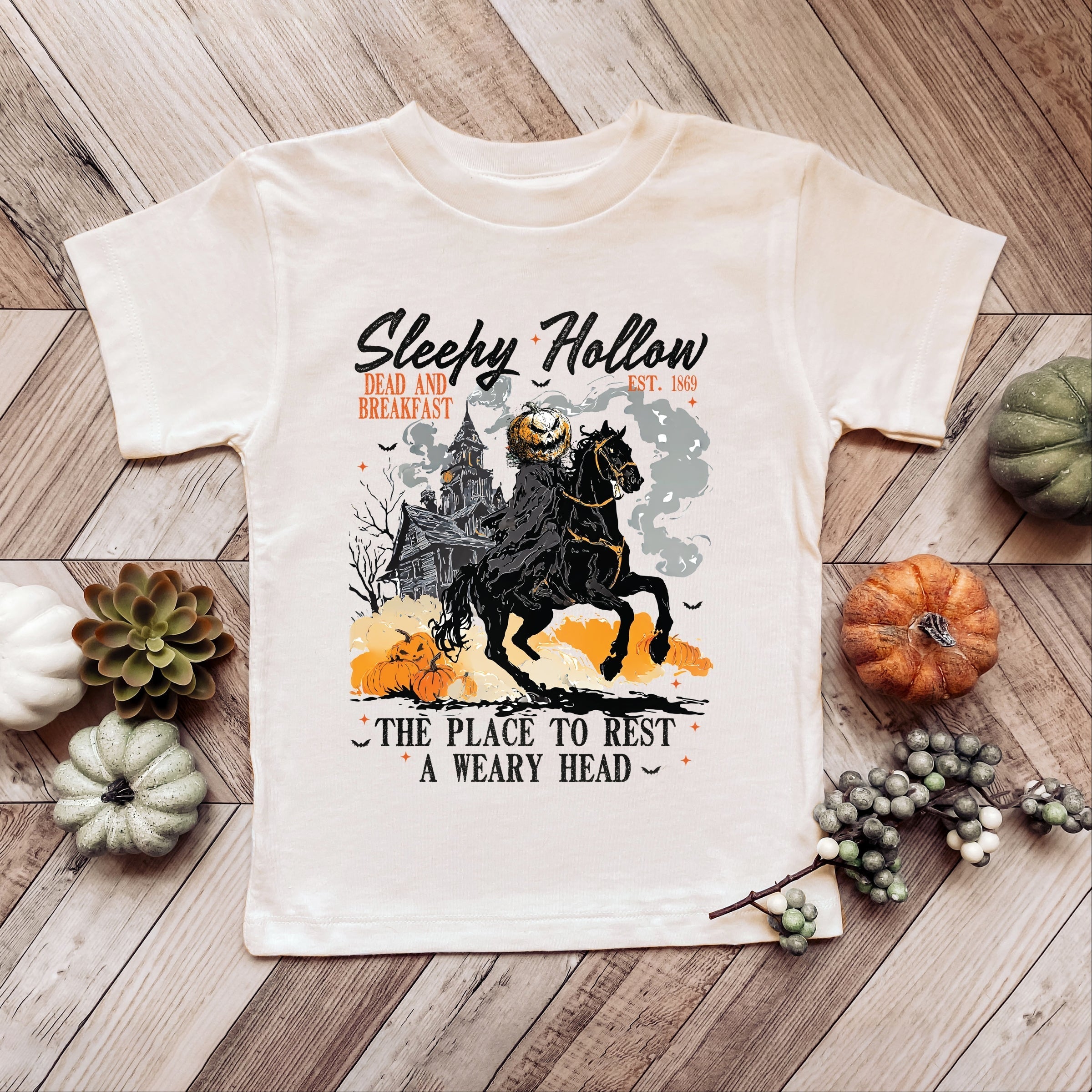 Sleepy Hollow Dead and Breakfast - Toddler Short Sleeve Graphic T-Shirt