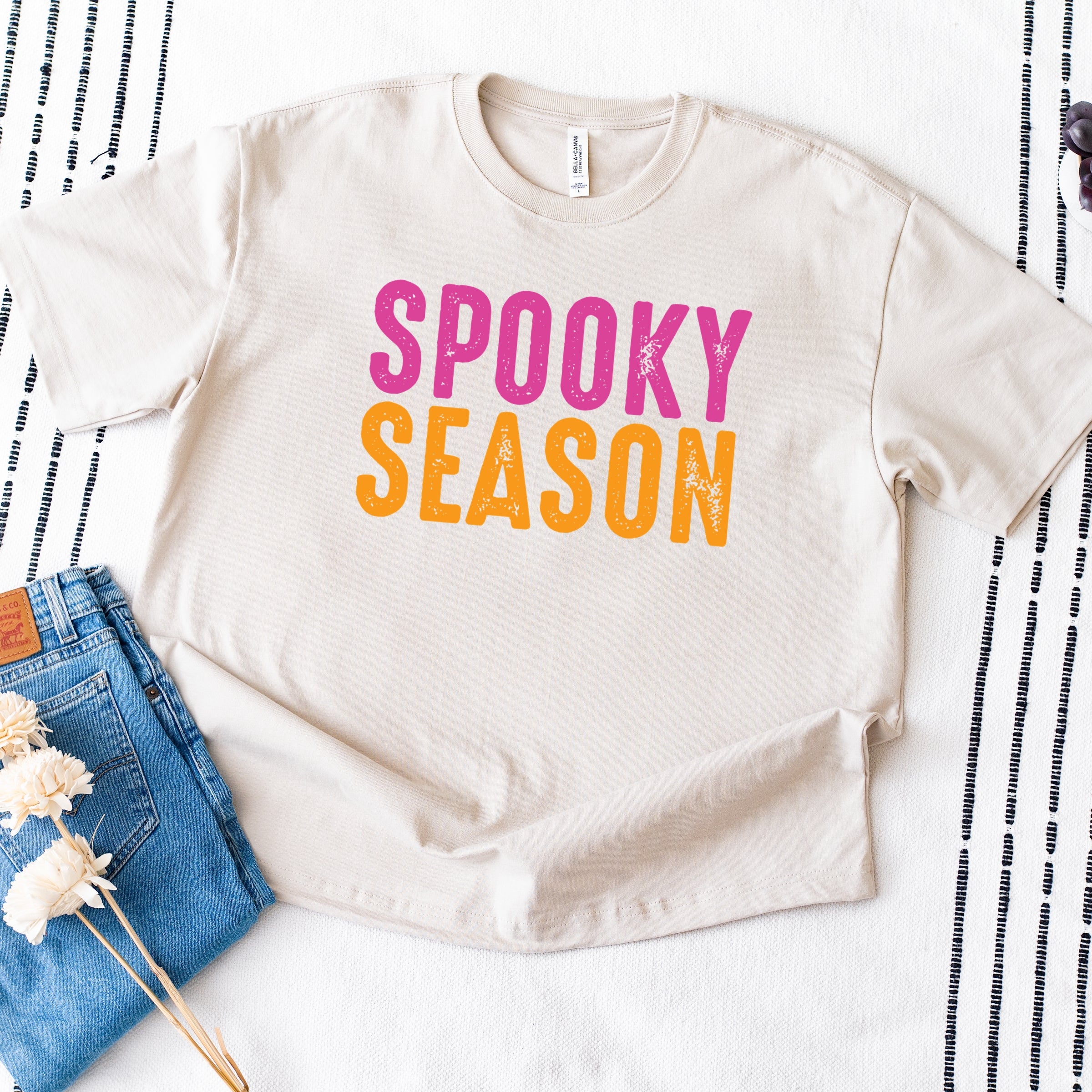 Spooky Season Bright Distressed - Women's Heavyweight Graphic T-Shirt