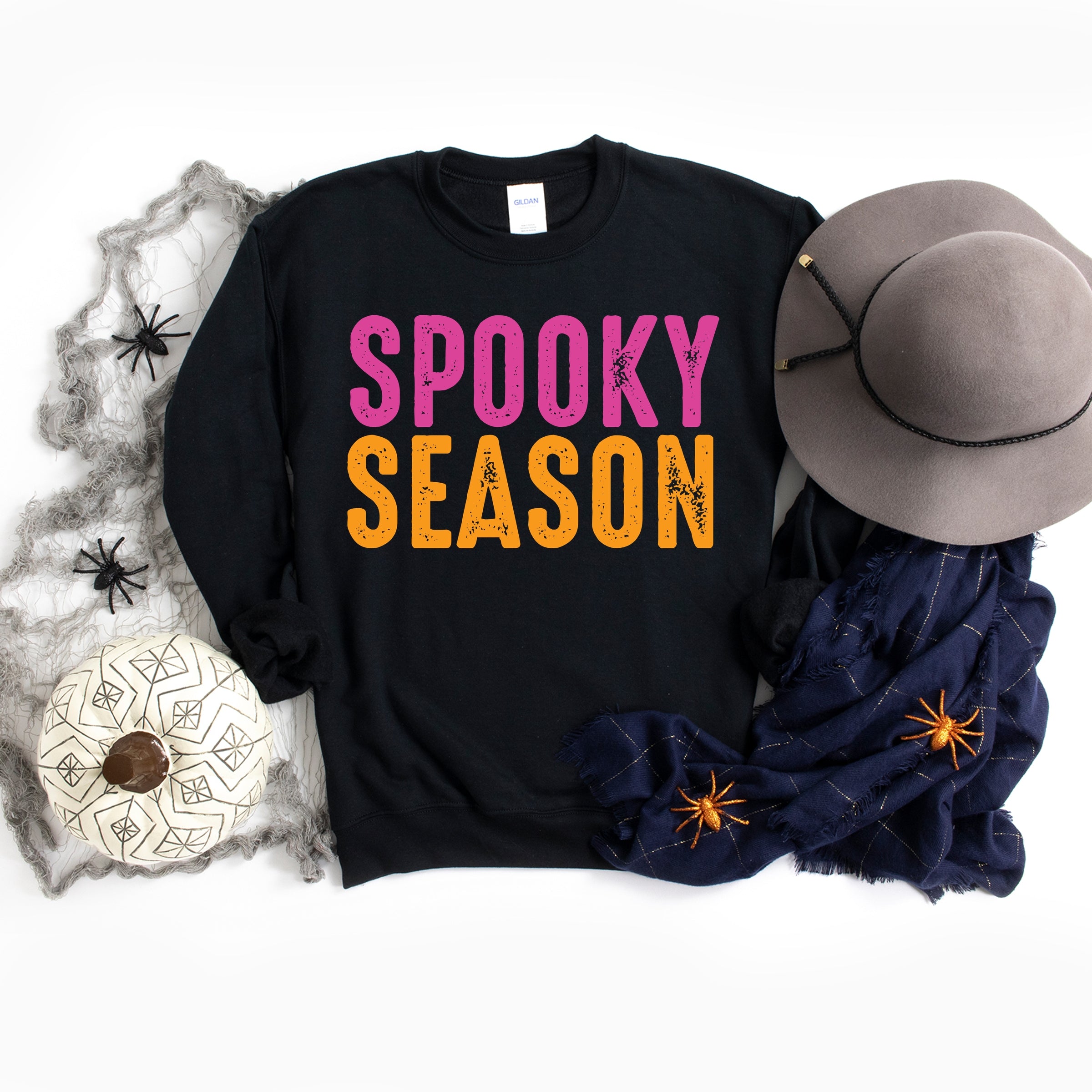 Spooky Season Bright Distressed - Women's Graphic Sweatshirt