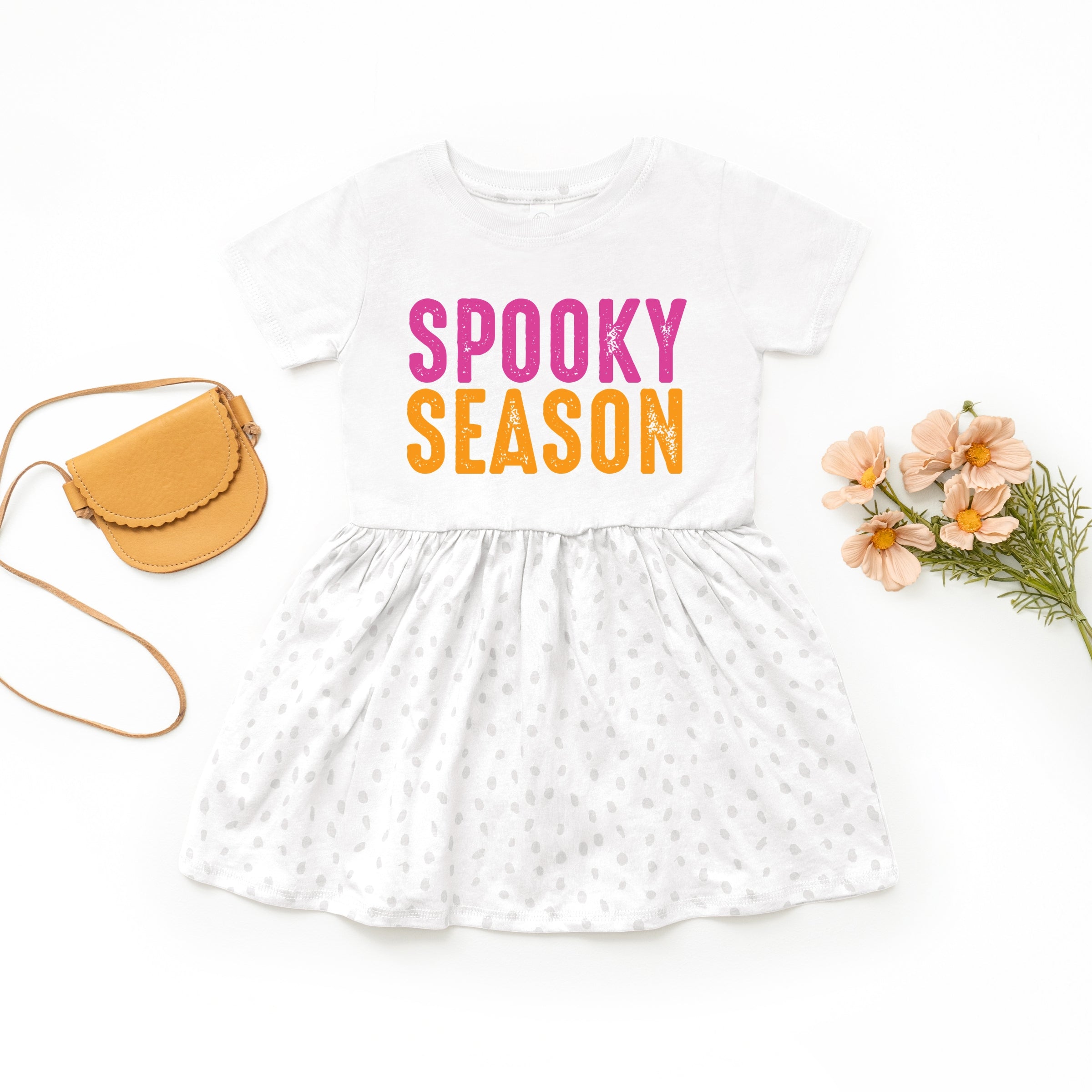 Spooky Season Bright Distressed - Toddler Graphic Dress and Infant Dress