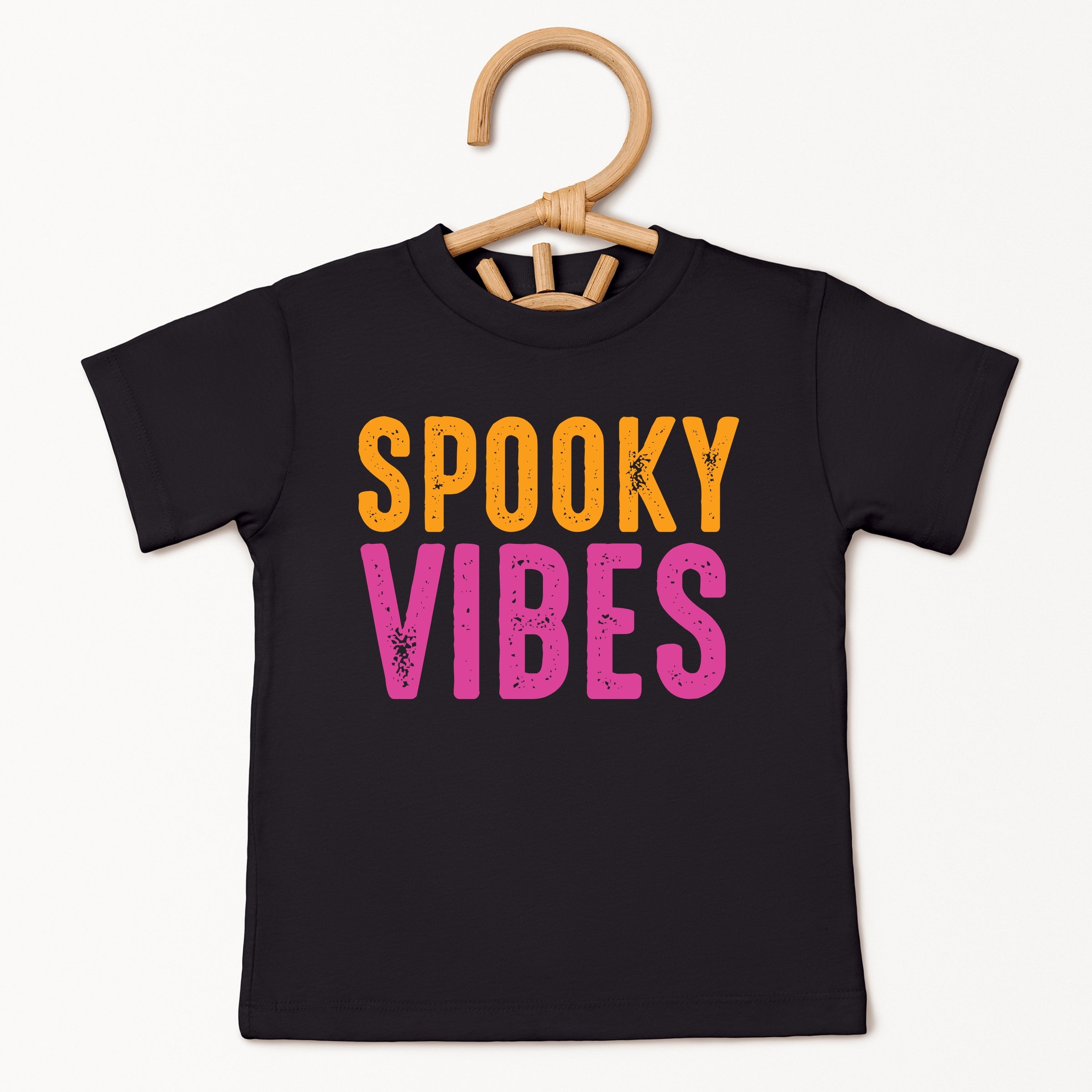 Spooky Vibes Bright Distressed - Youth Short Sleeve Graphic T-Shirt and Toddler Short Sleeve Graphic T-Shirt