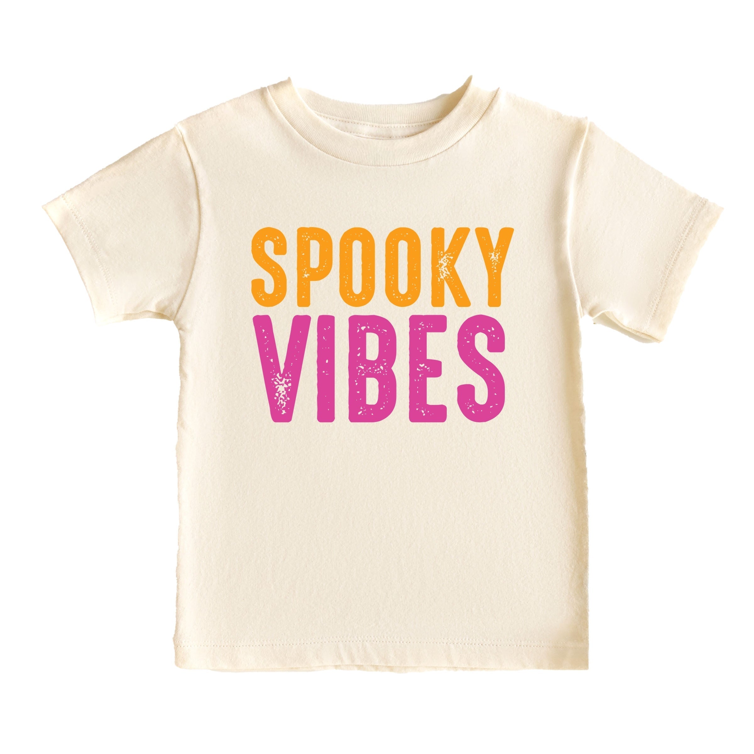 Spooky Vibes Bright Distressed - Youth Short Sleeve Graphic T-Shirt and Toddler Short Sleeve Graphic T-Shirt