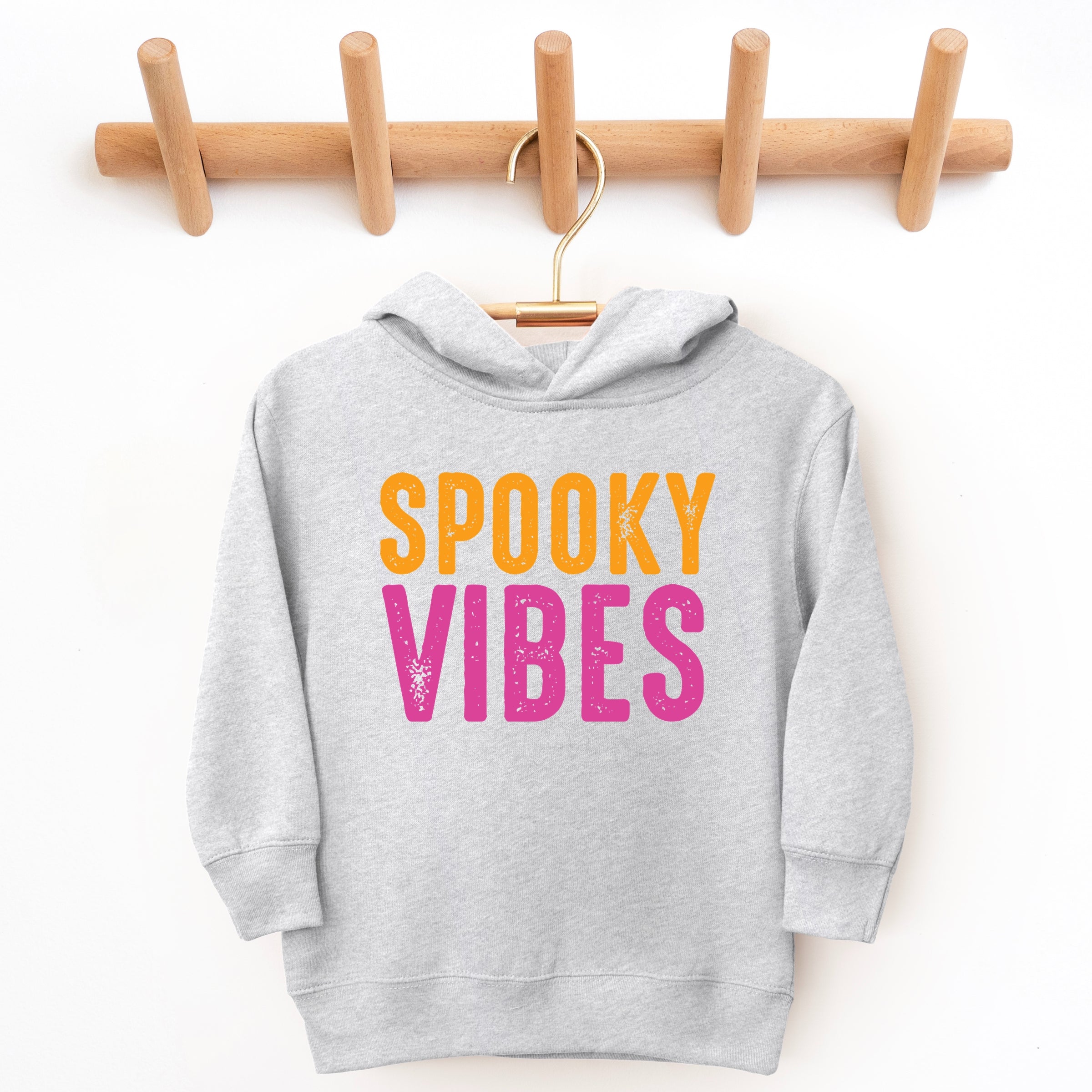 Spooky Vibes Bright Distressed - Toddler Hoodie and Youth Graphic Hoodie