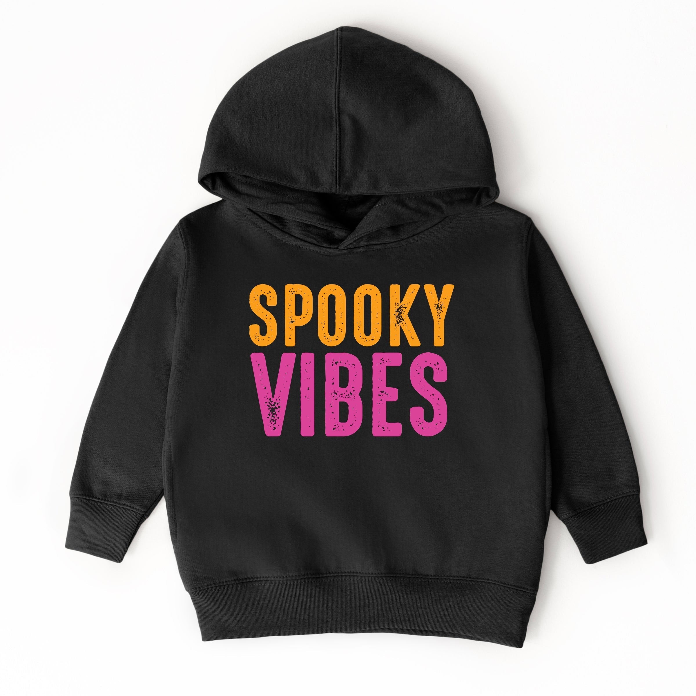 Spooky Vibes Bright Distressed - Toddler Hoodie and Youth Graphic Hoodie