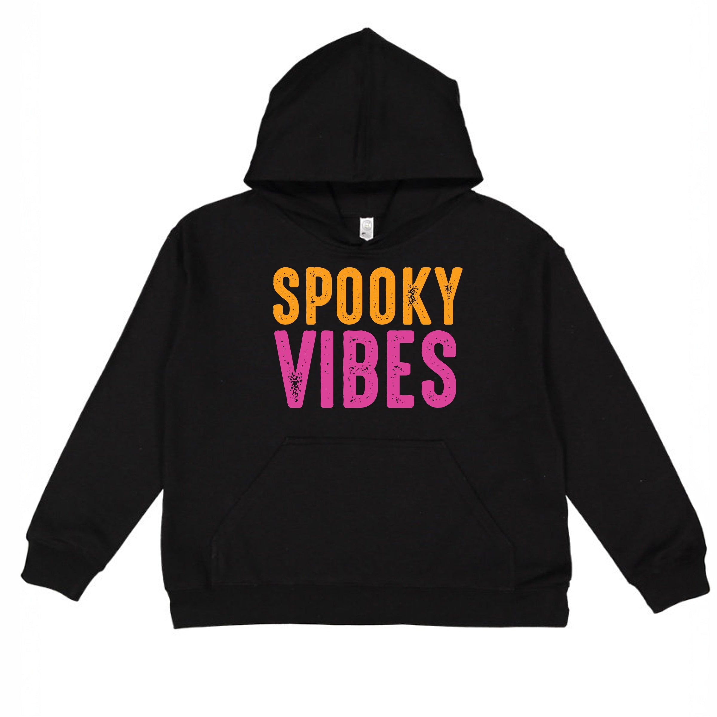 Spooky Vibes Bright Distressed - Toddler Hoodie and Youth Graphic Hoodie