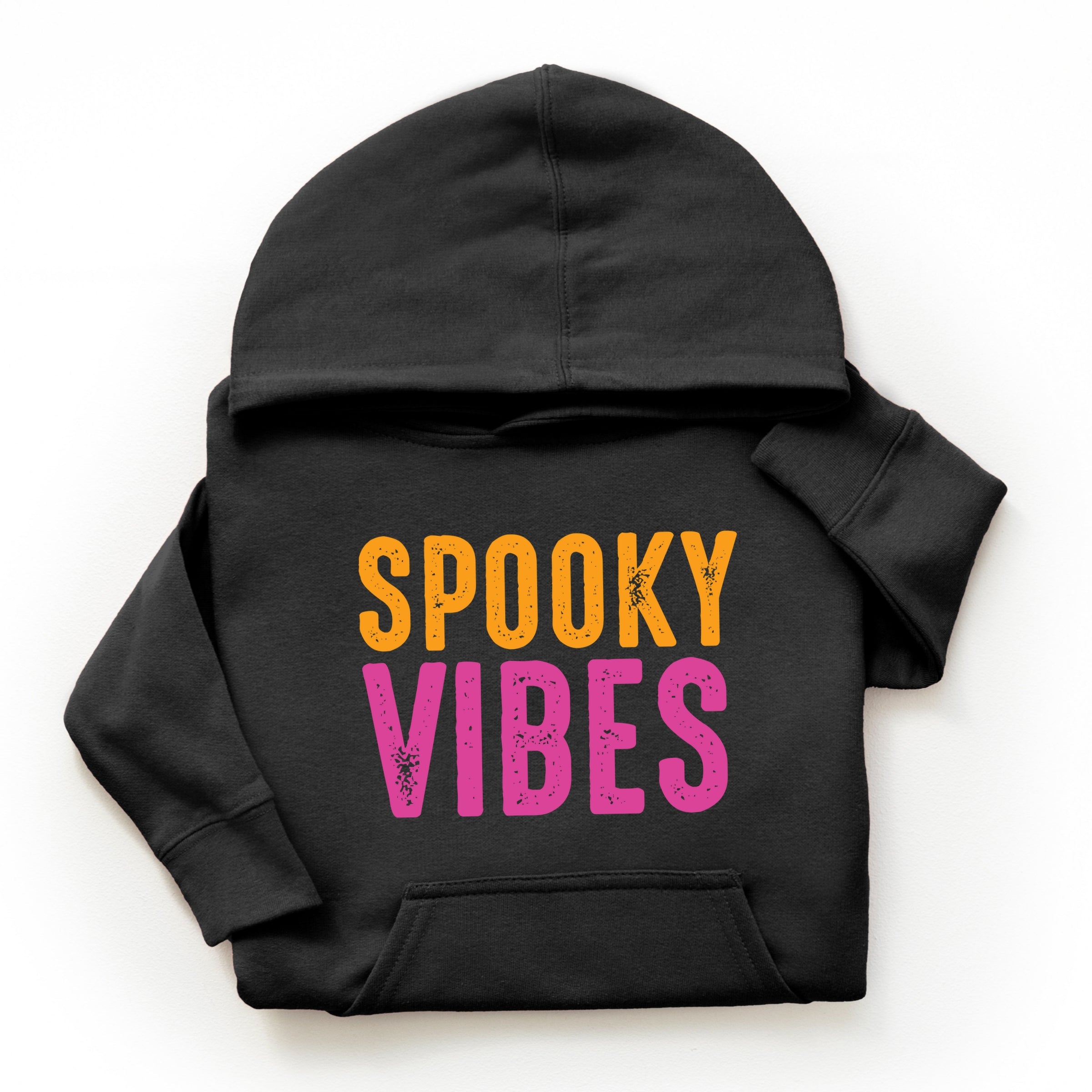 Spooky Vibes Bright Distressed - Toddler Hoodie and Youth Graphic Hoodie