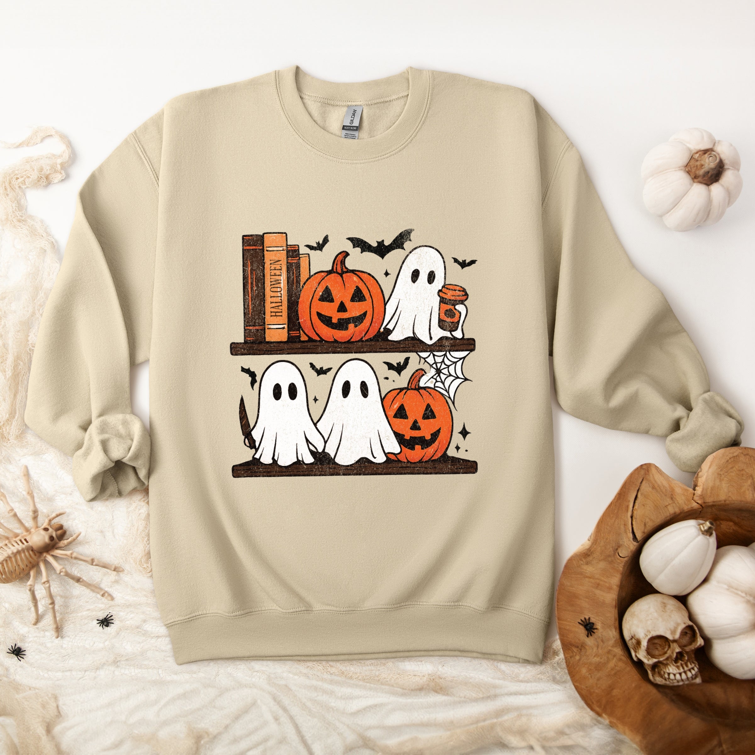 Halloween Bookshelf Ghosts - Sweatshirt