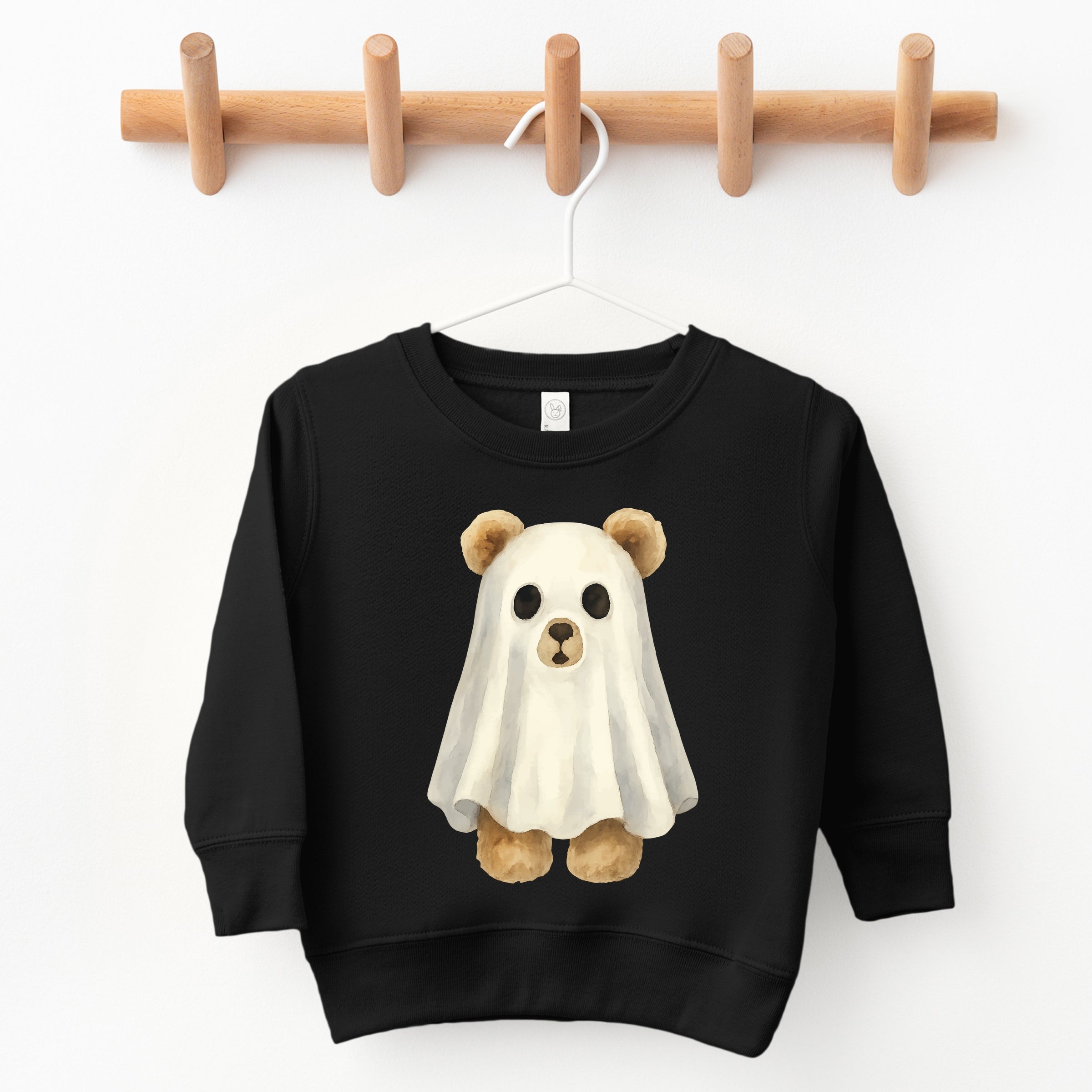 Watercolor Ghost Bear - Kids Toddler Sweatshirt and Kids Youth Sweatshirt