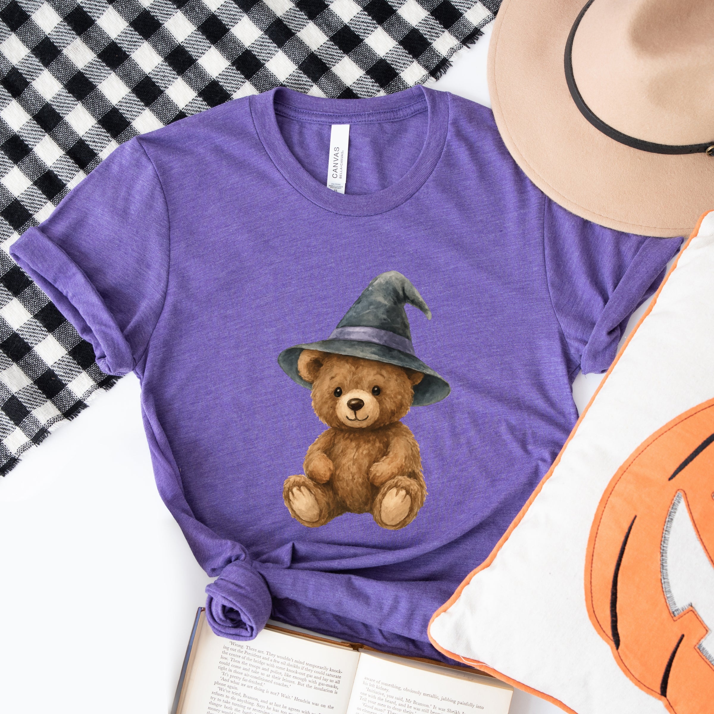 Watercolor Witchy Bear - Womens Short Sleeve Tee