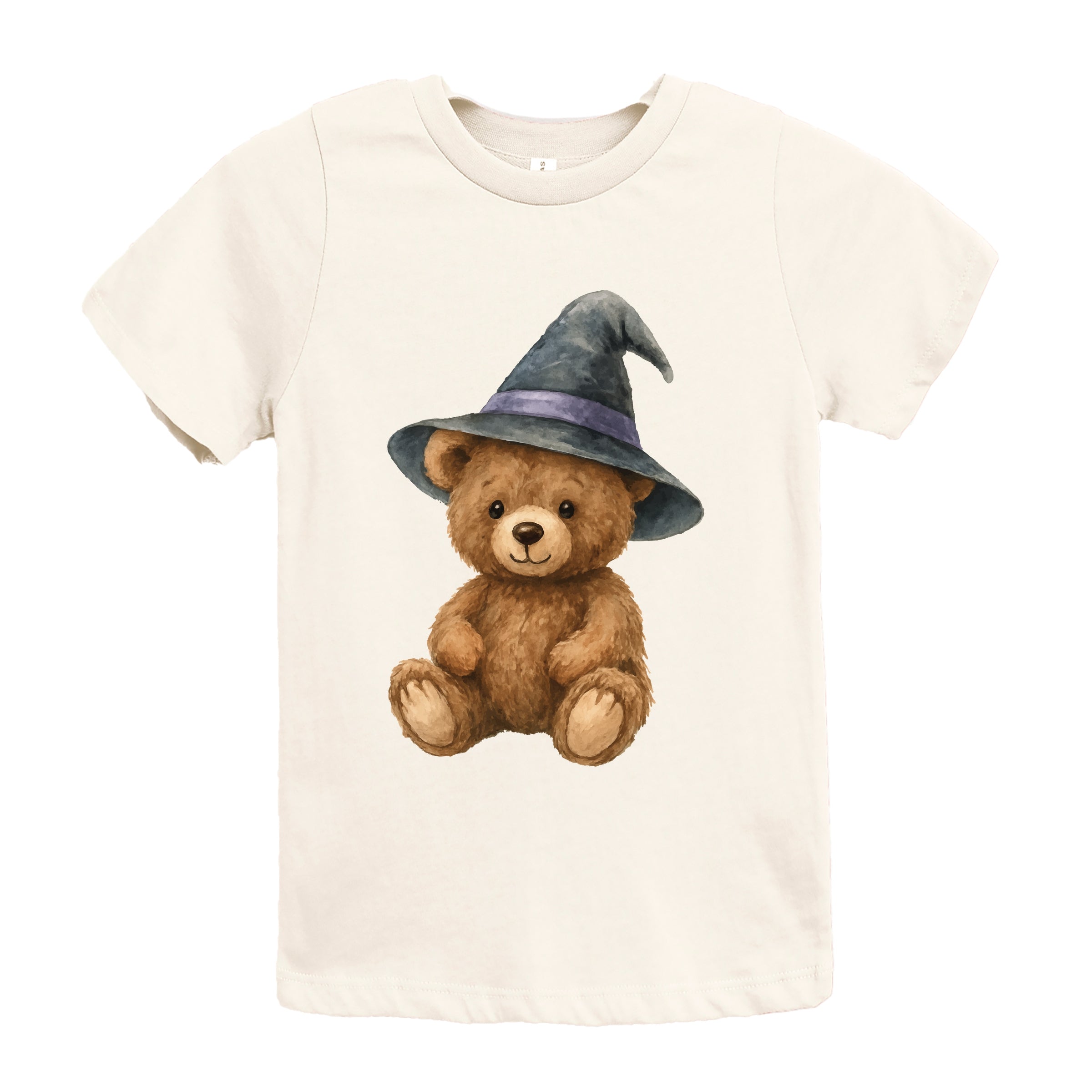 Watercolor Witchy Bear - Kids Youth Short Sleeve Tee and Toddler Short Sleeve Tee