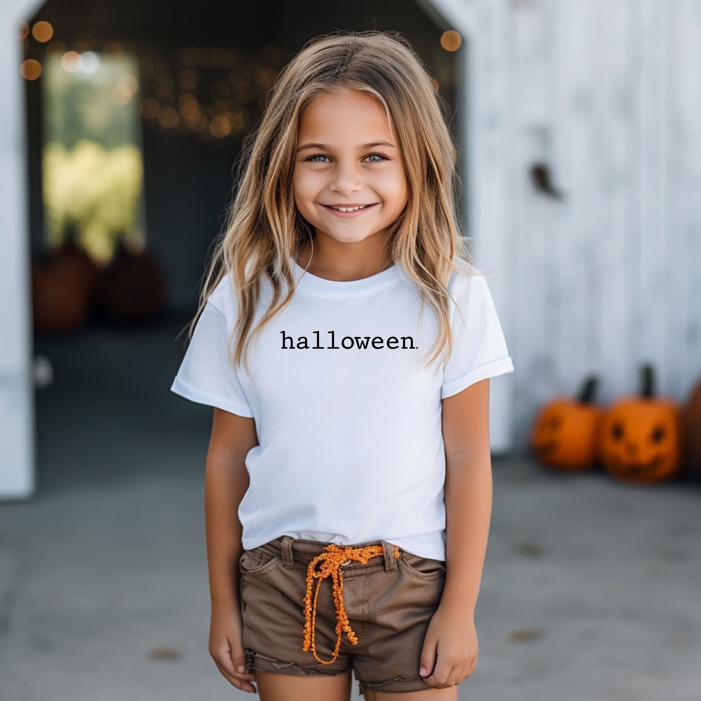 Halloween Typewriter - Youth Short Sleeve Graphic T-Shirt and Toddler Short Sleeve Graphic T-Shirt