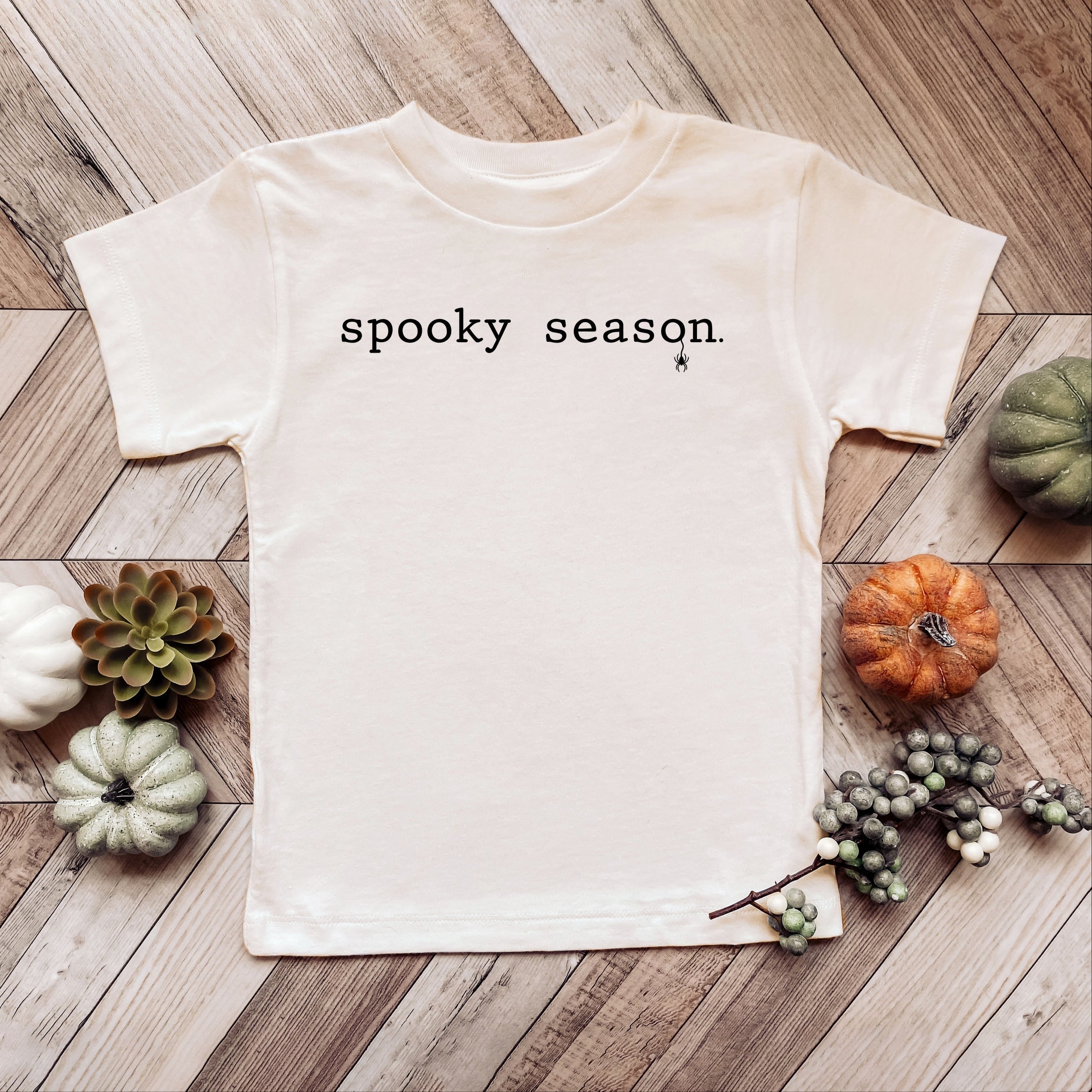 Spooky Season Typewriter - Youth Short Sleeve Graphic T-Shirt and Toddler Short Sleeve Graphic T-Shirt